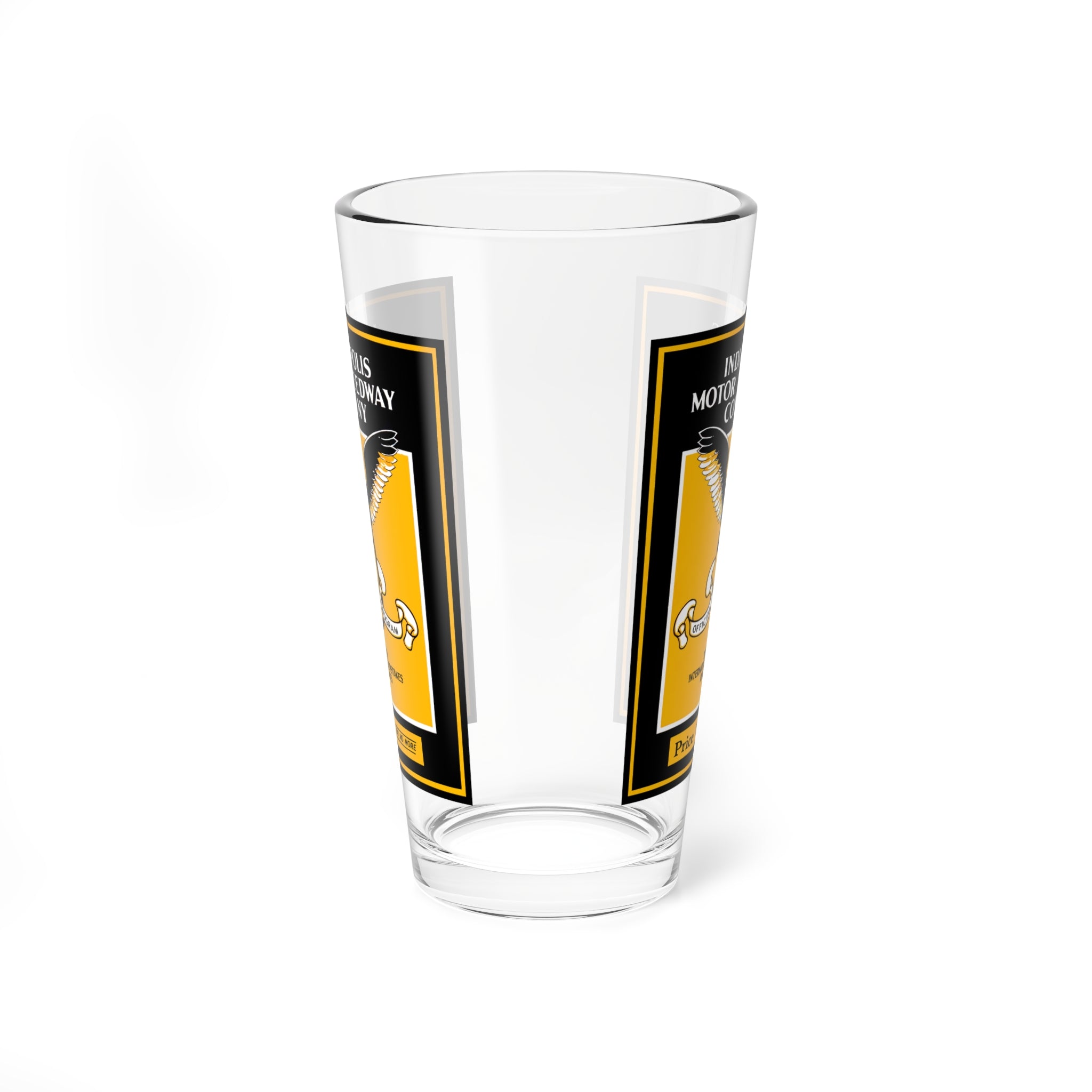 Mixing Glass, 16oz - Vintage 1925 Racing Indianapolis 500, Cocktail Glass, Barware, Gift for Car Enthusiasts, Racing Fans, Father's Day