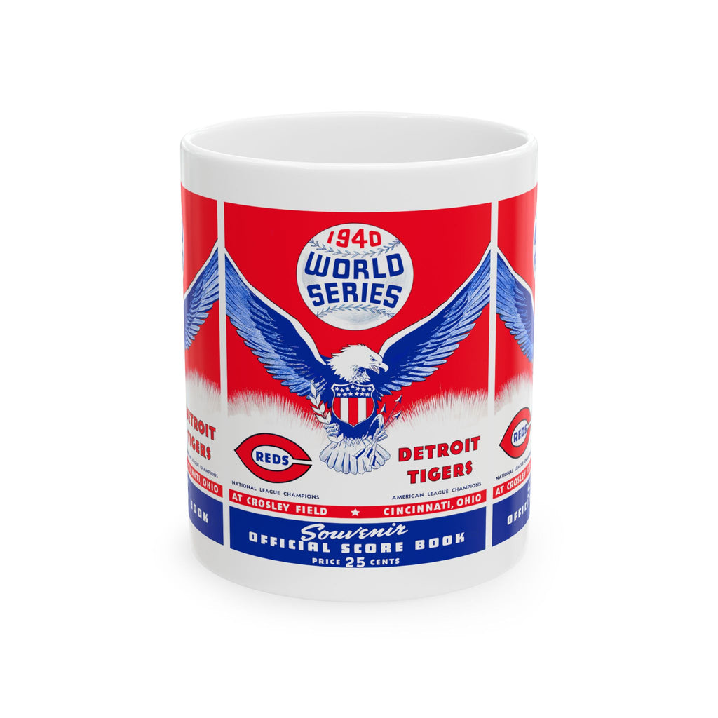 1940 Vintage Detroit Tigers - Cincinnati Reds Baseball World Series Program Cover - Ceramic Mug, 11oz