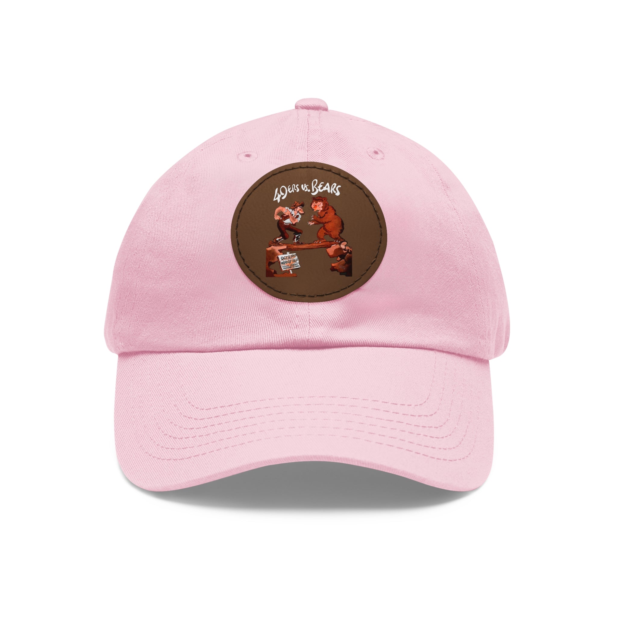 1955 Vintage Chicago Bears - San Francisco 49ers Football Program Cover - Dad Hat with Leather Patch (Round)