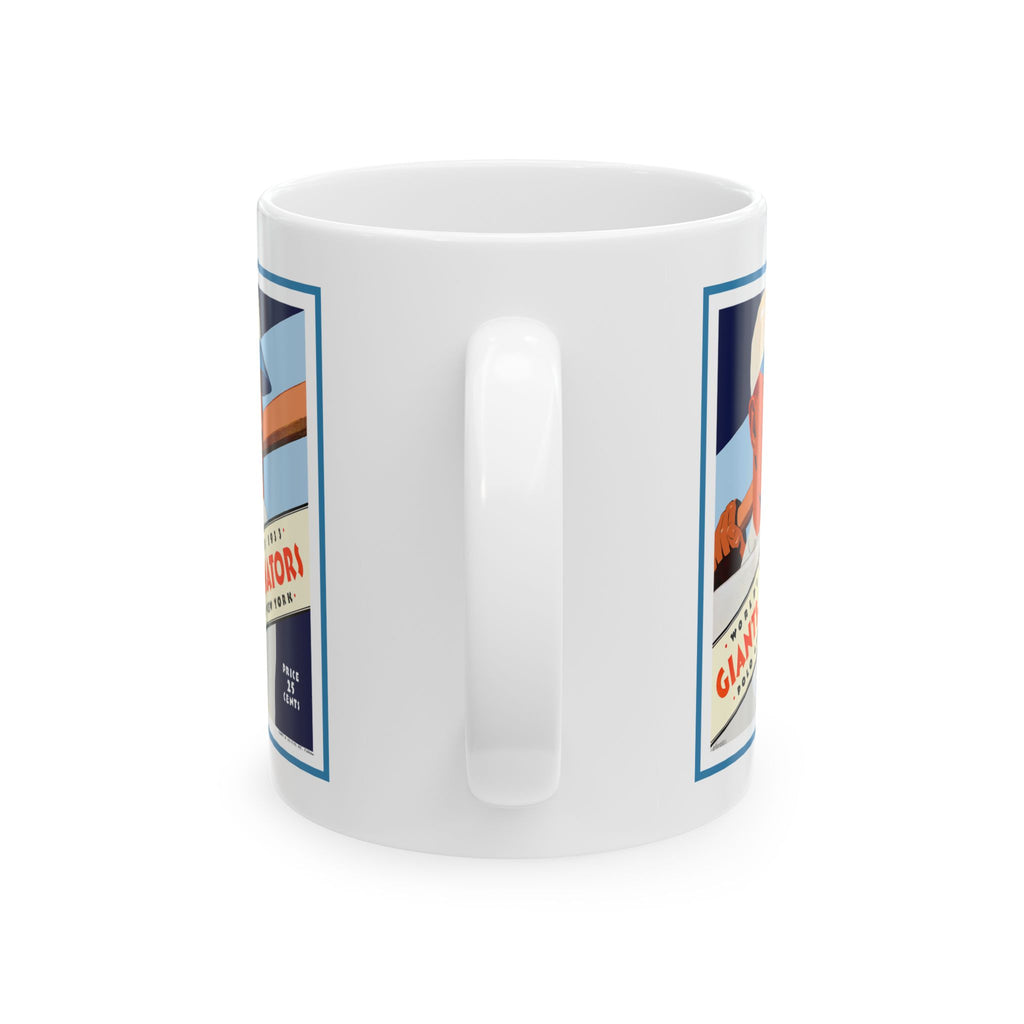 1933 Baseball Vintage Giants vs Senators World Series Program Ceramic Mug — Coffee Cup (11oz/15oz)