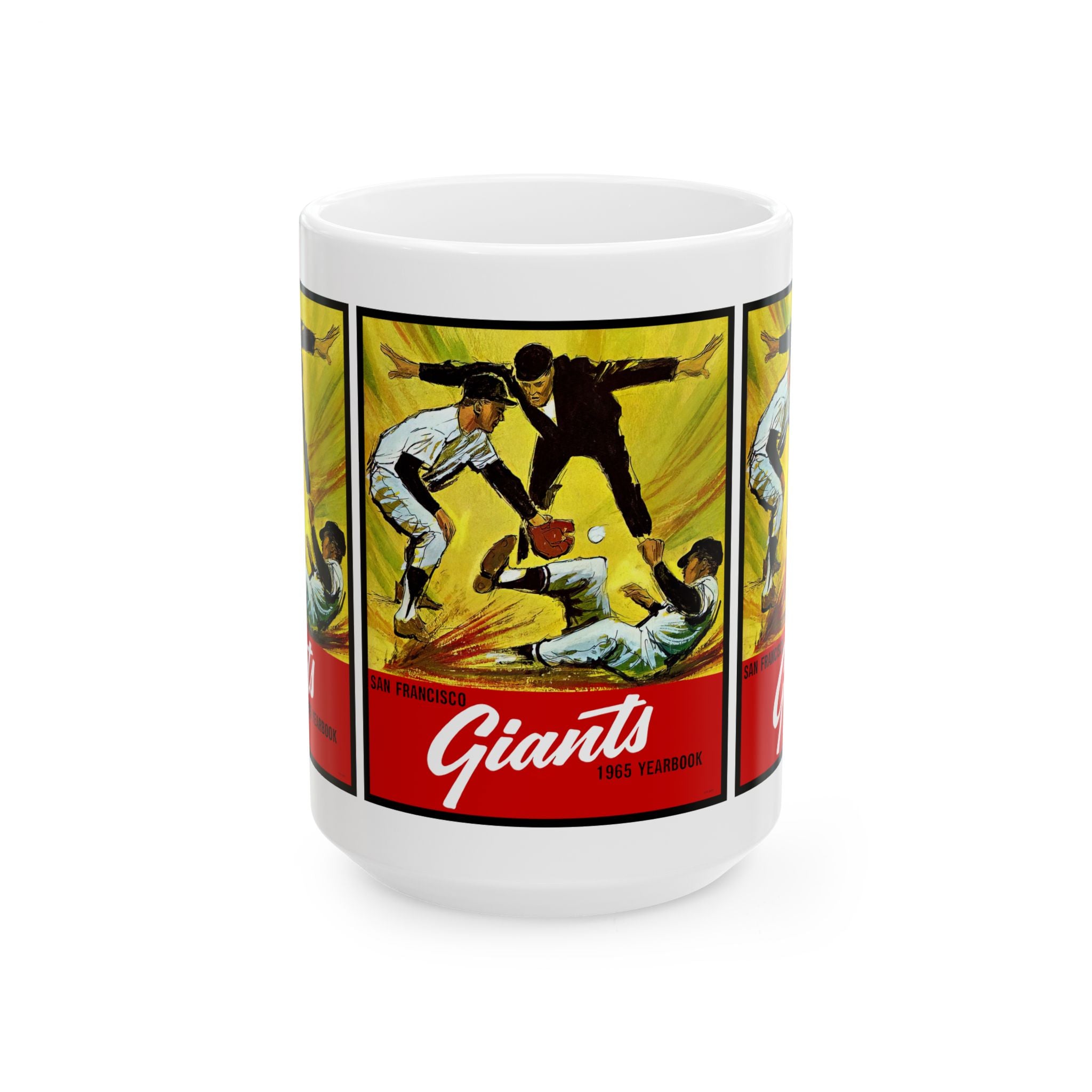 Vintage 1965 Baseball San Francisco Giants Yearbook Ceramic Mug - Sports Memorabilia, Giants Fan Gift, Baseball Collectible, Vintage