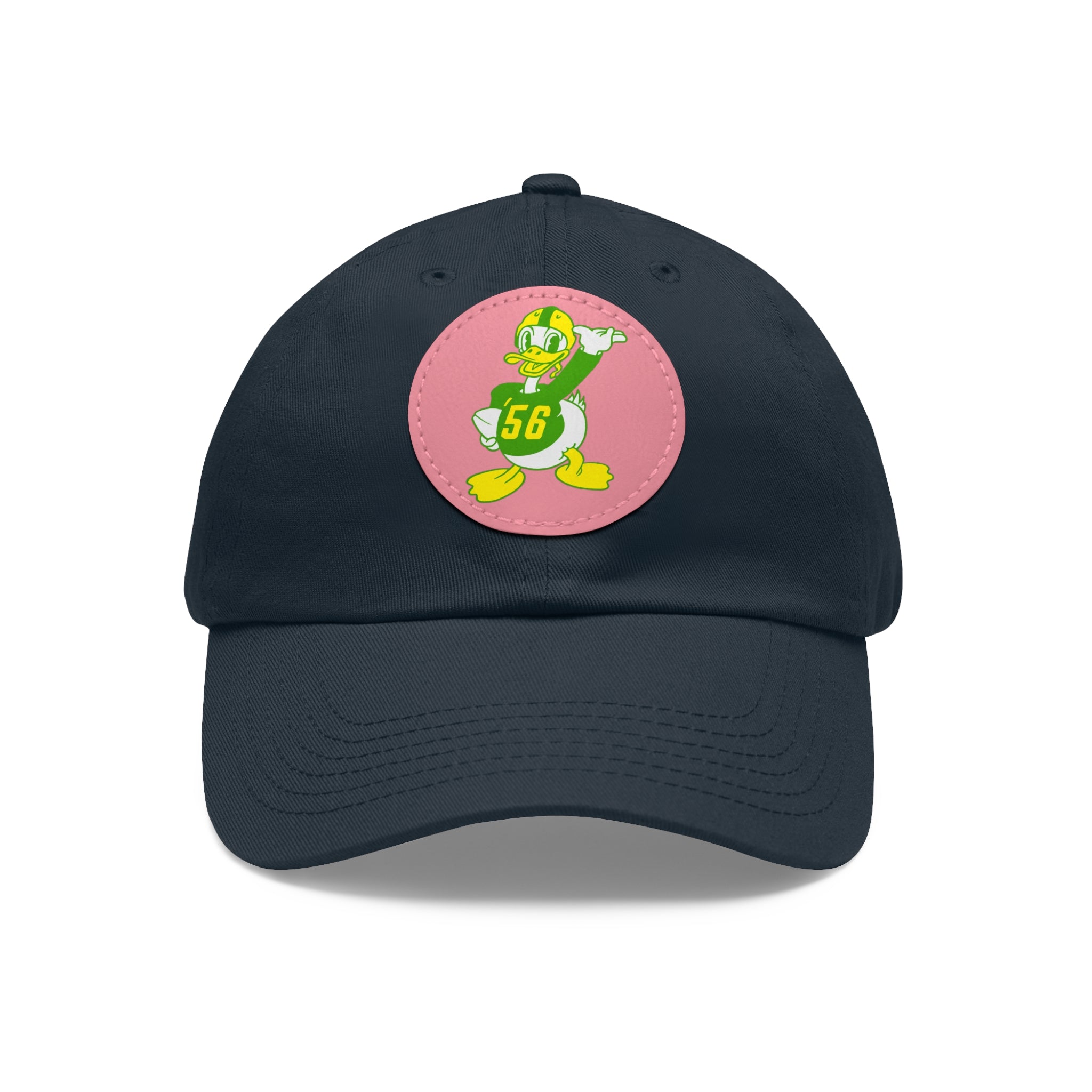 1956 Vintage Oregon Football - Dad Hat with Leather Patch (Round)