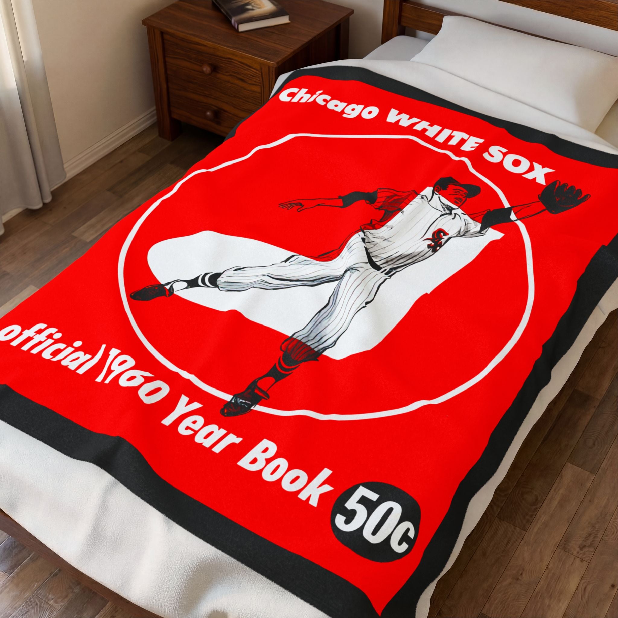 Chicago White Sox Vintage 1960 Yearbook Velveteen Plush Blanket
