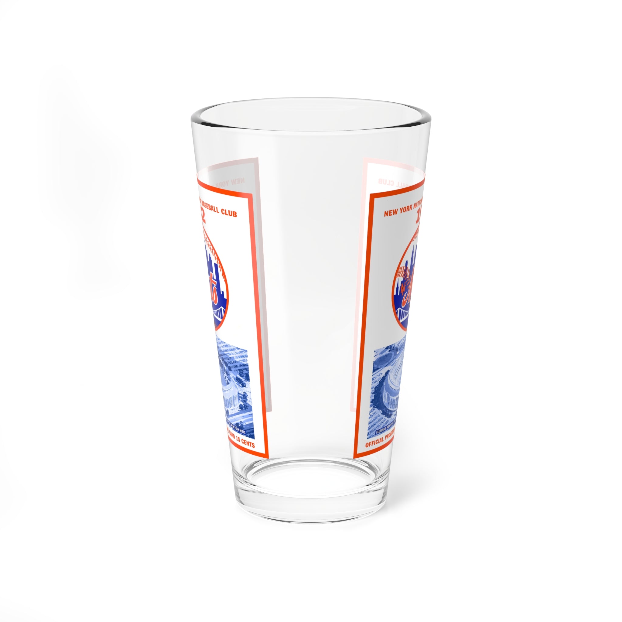 Mixing Glass, 16oz - Vintage 1962 Baseball New York  Shea Stadium Souvenir, Gift for Sports Fans, Barware Decor, Baseball Memorabilia,