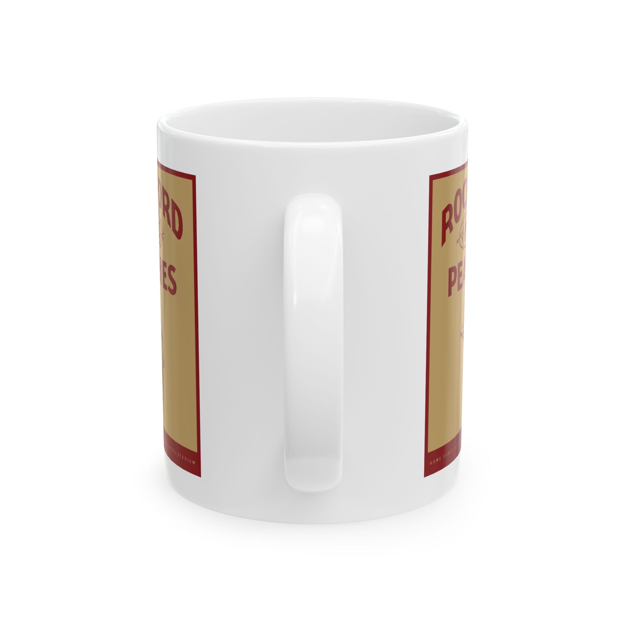 1945 Vintage Rockford Peaches Baseball Yearbook Cover - Ceramic Mug, 11oz, 15oz