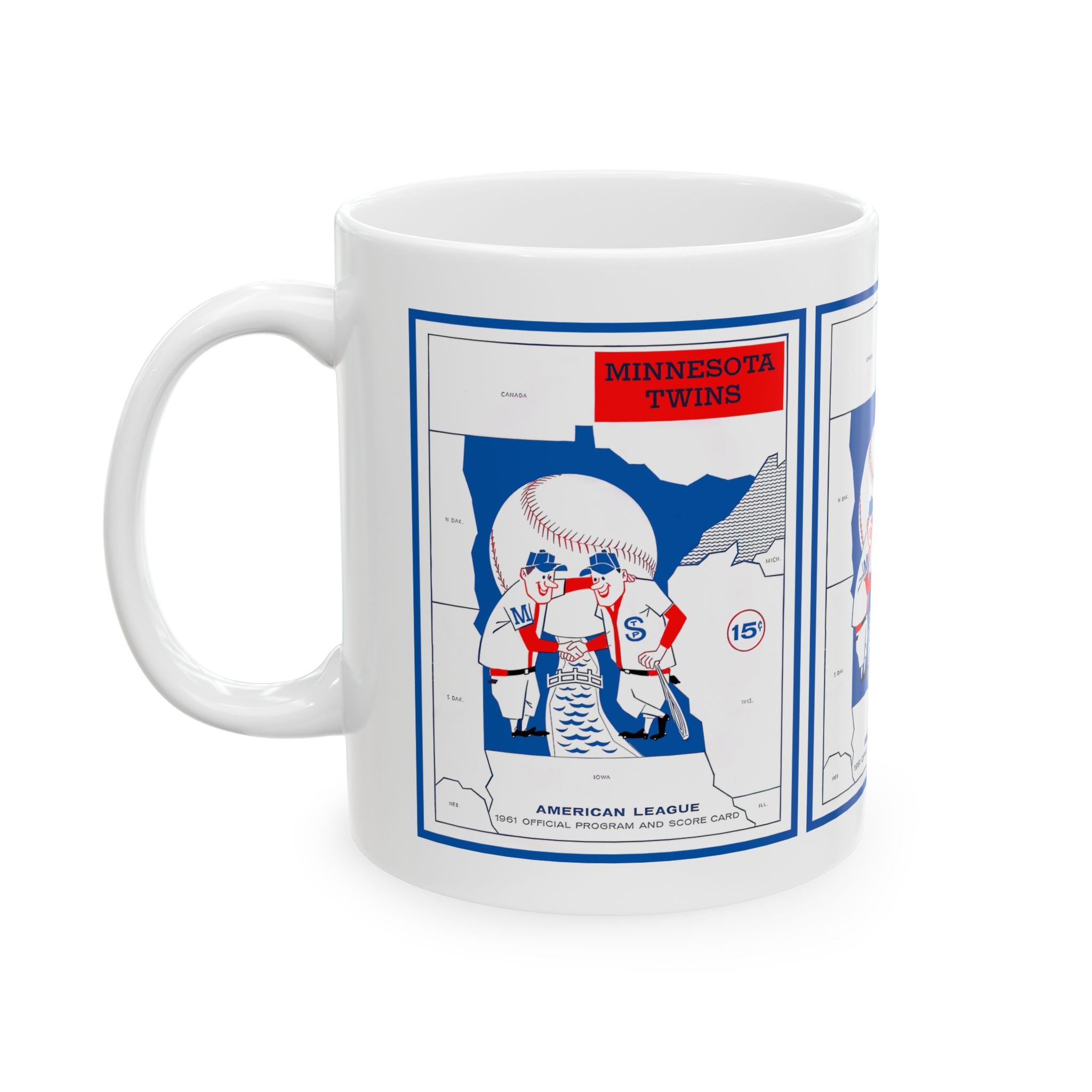 Minnesota Twins Ceramic Mug, 1961 Baseball Sports Fan Drinkware, Coffee Cup Gift, Baseball Lover Tea Mug, MLB Decor, Baseball Collectible