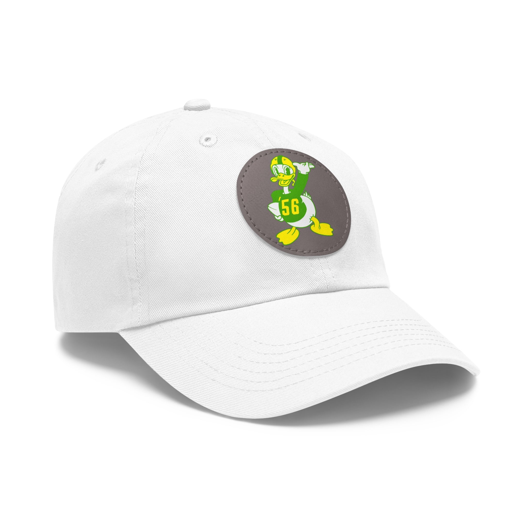 1956 Vintage Oregon Football - Dad Hat with Leather Patch (Round)