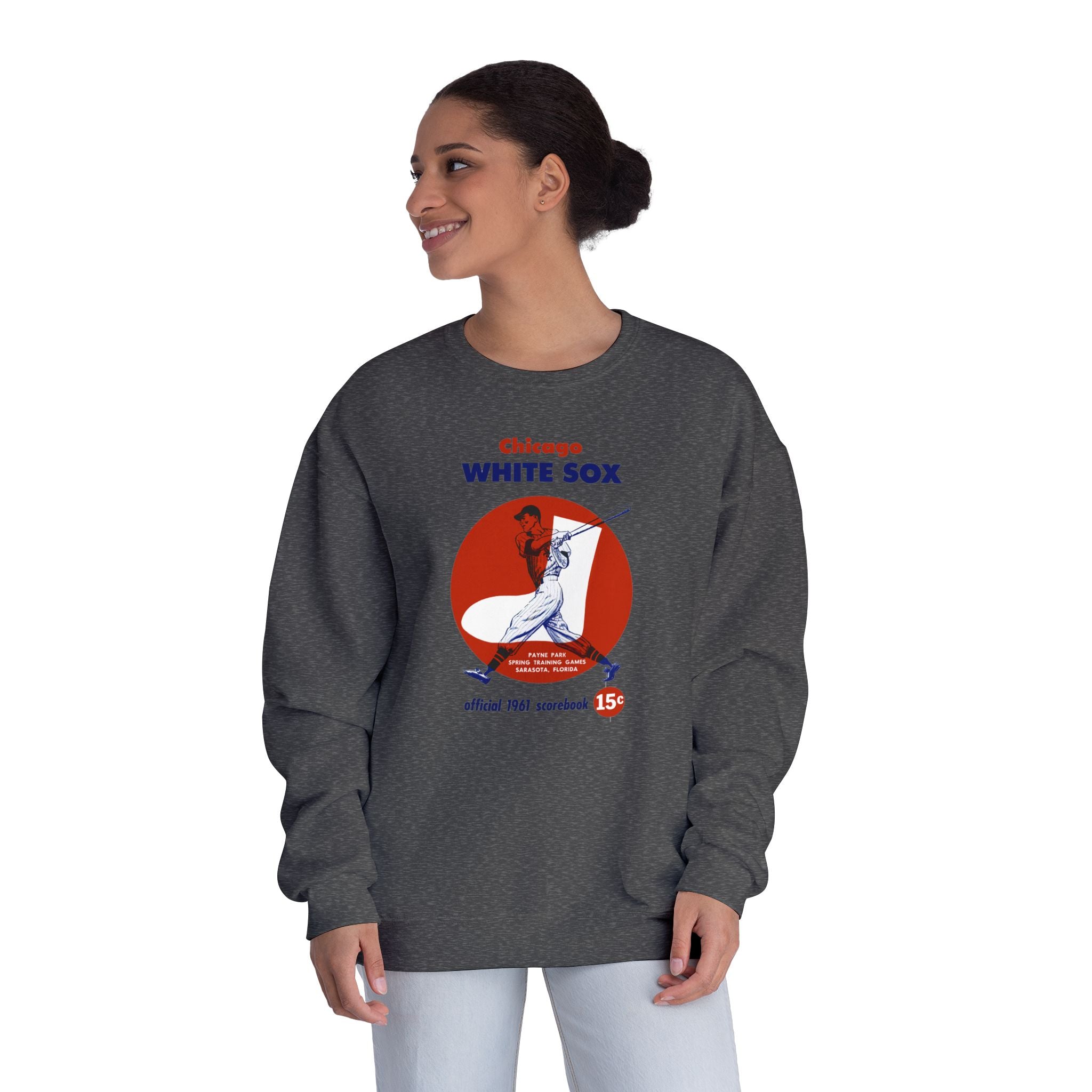 1961 Chicago White Sox Baseball Spring Training Program Cover - Unisex NuBlend® Crewneck Sweatshirt