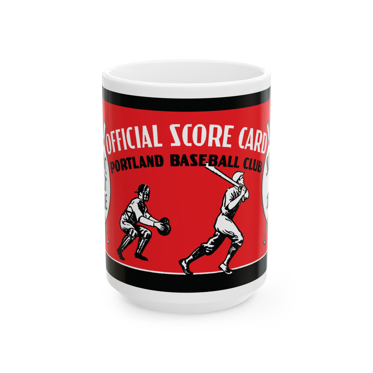 1939 Baseball Scorecard Pacific Coast League Ceramic Mug – Portland Baseball Club Vintage Design (11oz & 15oz)