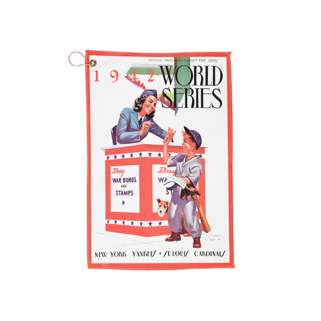 Vintage 1942 World Series Golf Towel — St. Louis vs. New York Baseball Design