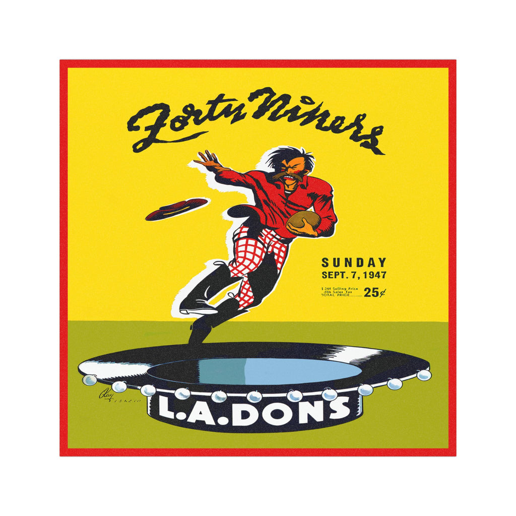 Vintage Football Car Magnet, 1947 49ers LA Dons Memorabilia for Football Fans, Sports Car Decoration, Retro Football Magnet, Sports Team