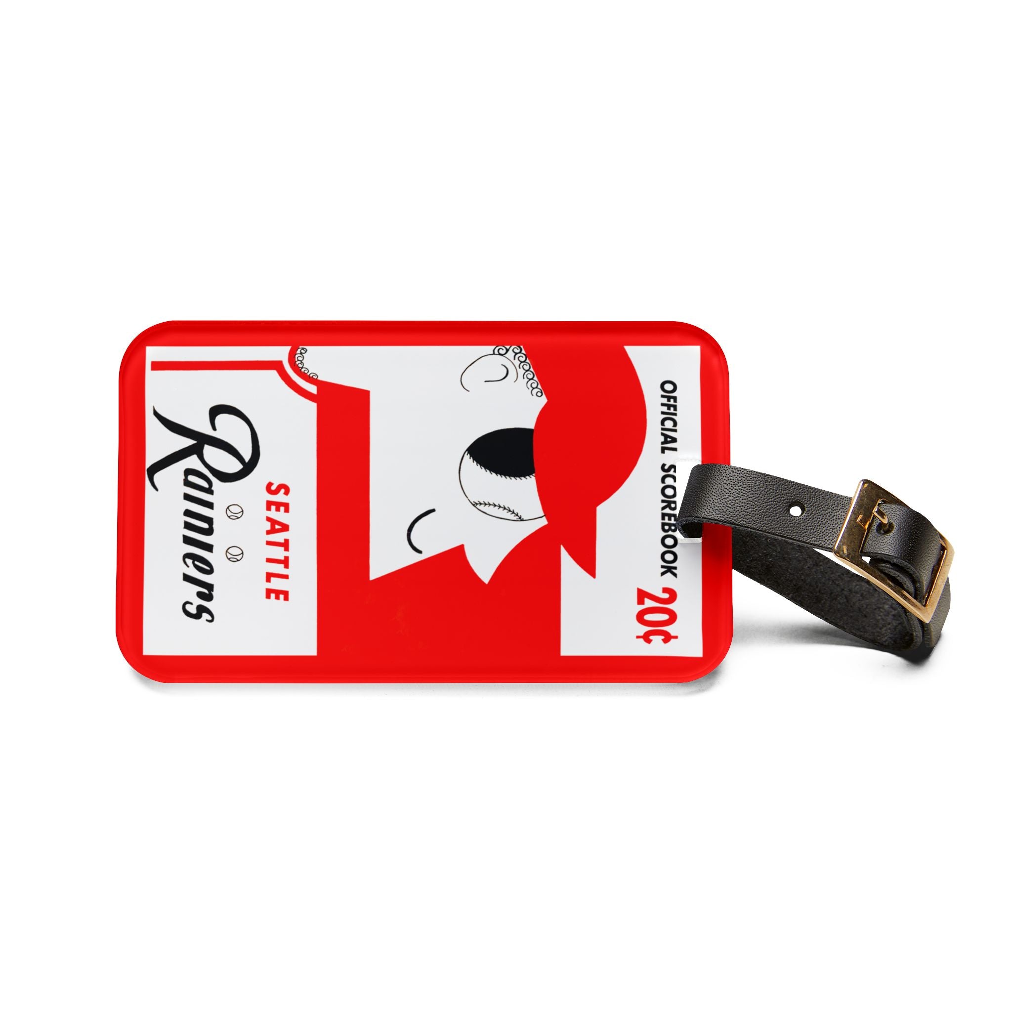 1956 Seattle Rainiers Baseball Luggage Tag | Vintage Baseball
