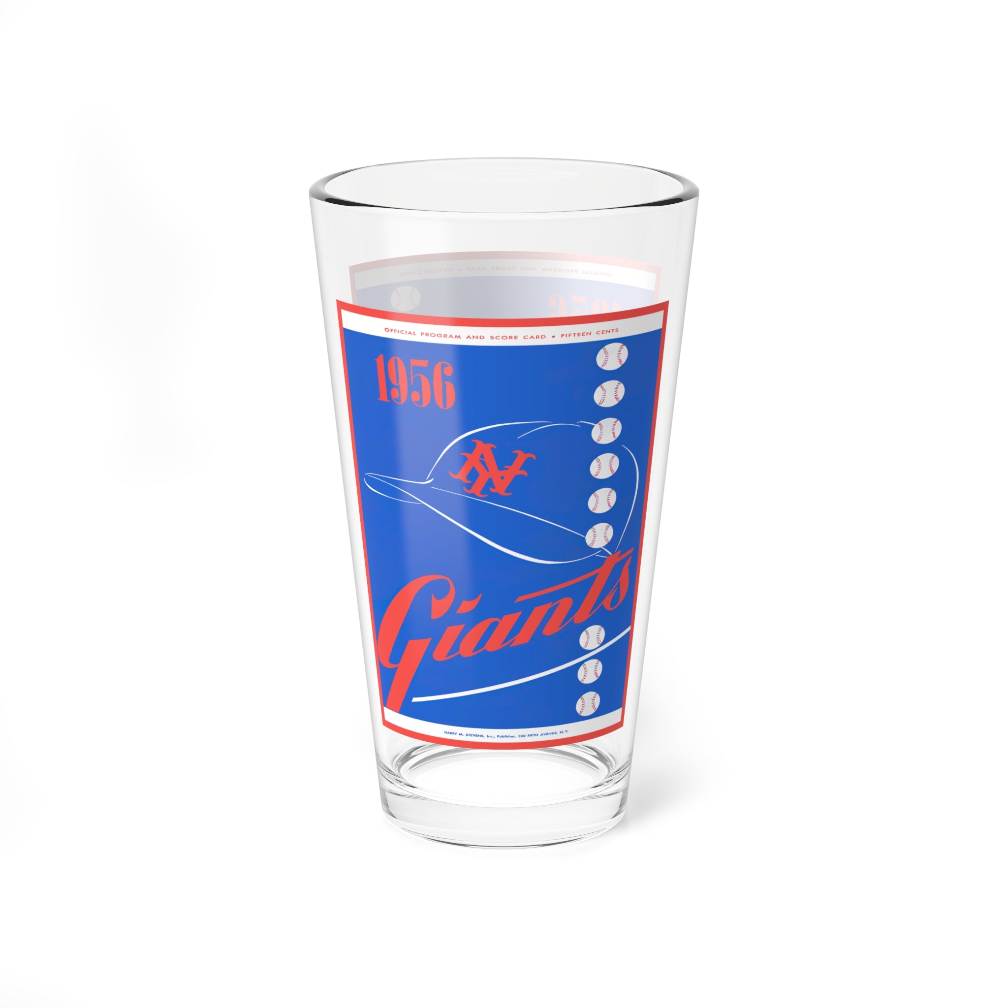 1956 New York Giants Mixing Glass — 16oz Baseball Mixing Glass