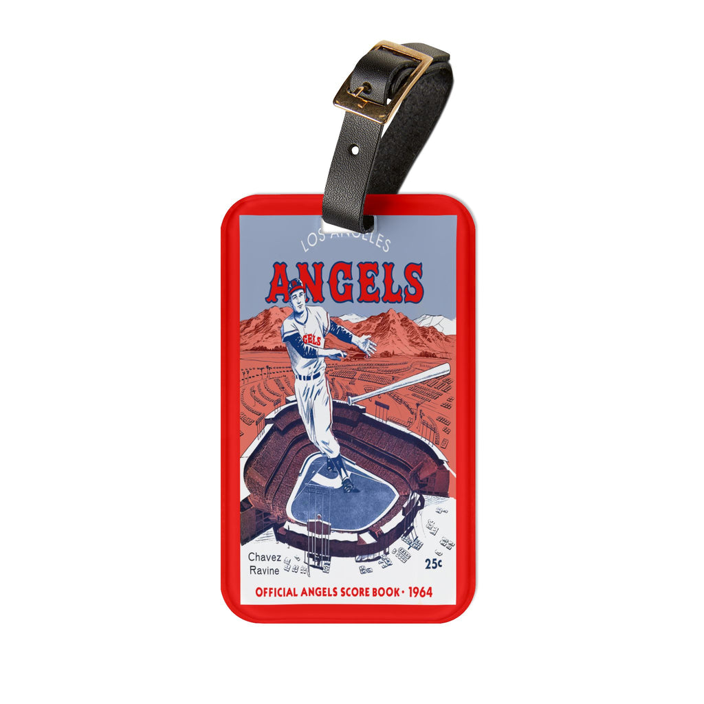 1964 Chavez Ravine Baseball Luggage Tag | Los Angeles Retro Stadium Tag