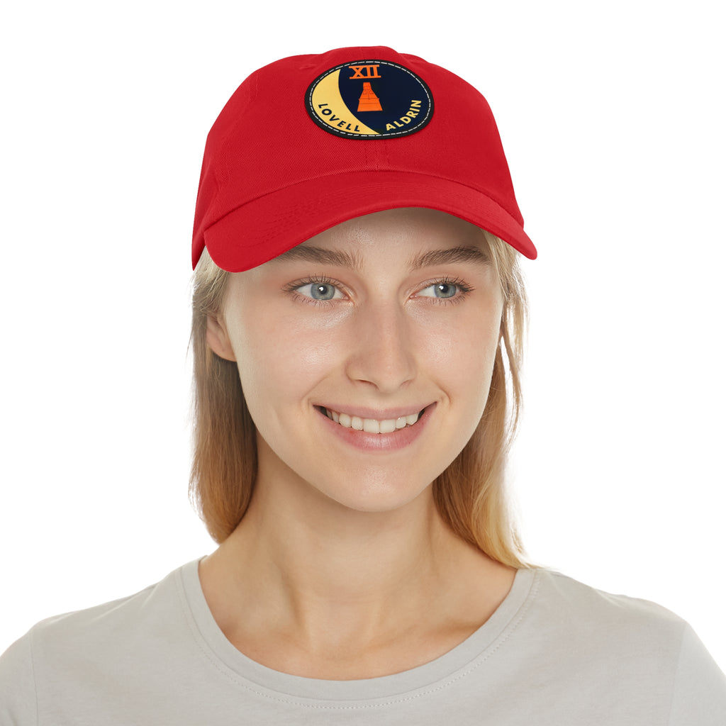 NASA Gemini 12 - Flight Patch - Dad Hat with Leather Patch (Round)