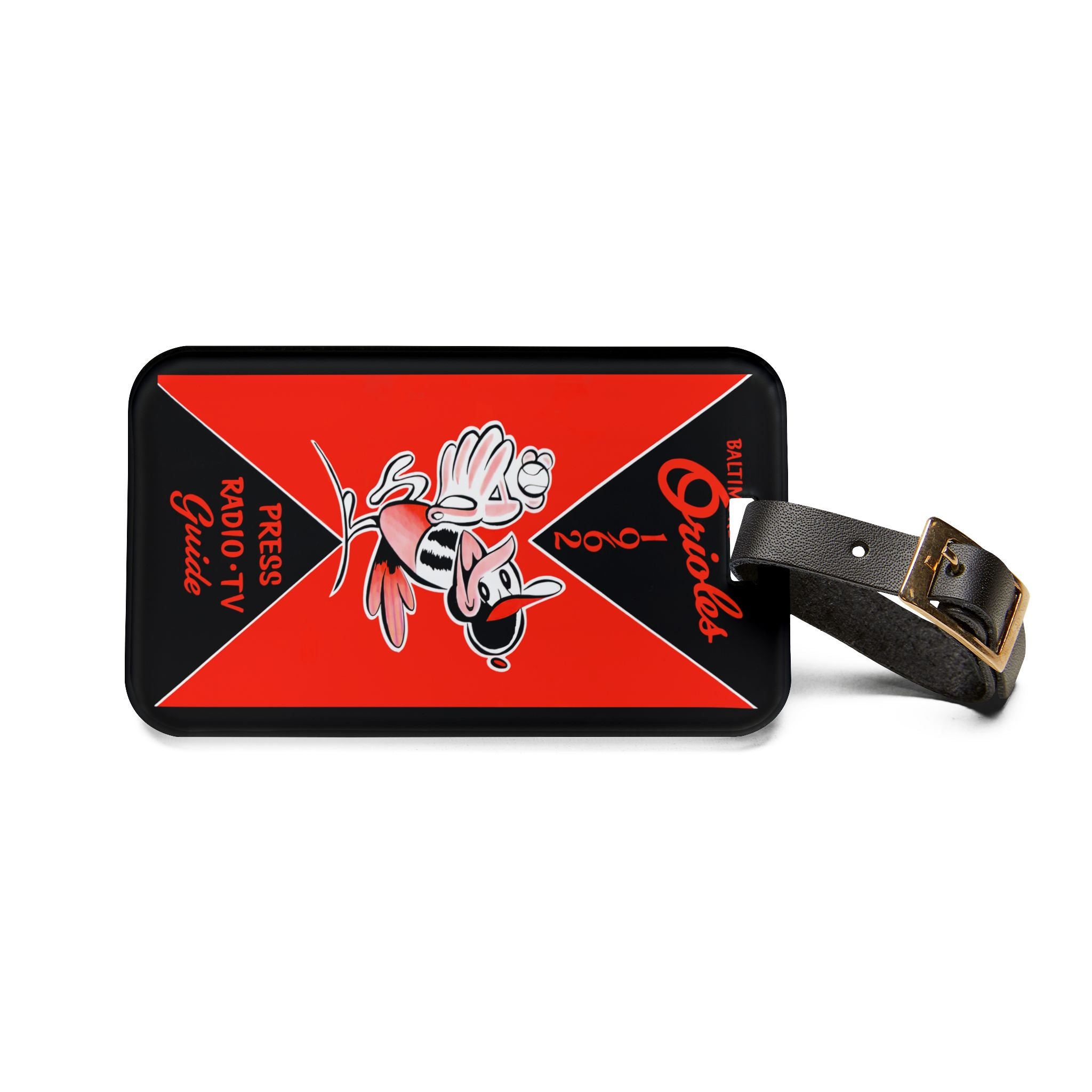1962 Baseball Baltimore Luggage Tag | Vintage Baseball Travel ID