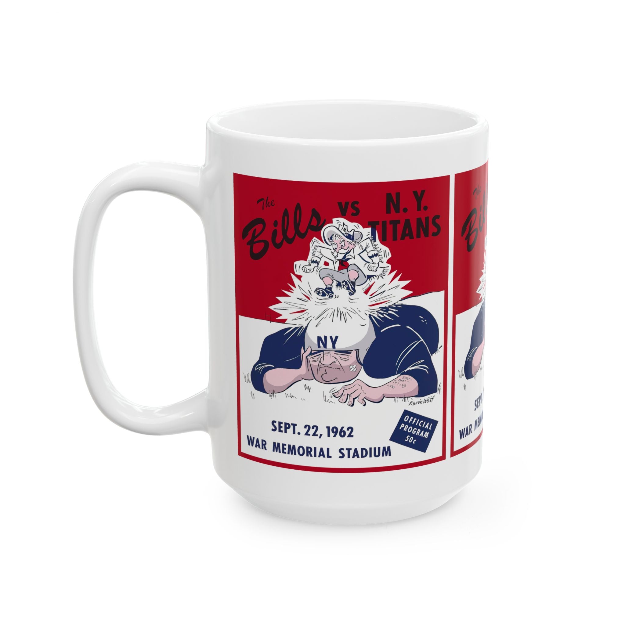 Football Buffalo Bills Mug, New York Titans Fan Gift, 1962 Sports Coffee Cup, Football Team Memorabilia, Sports Fan Merchandise