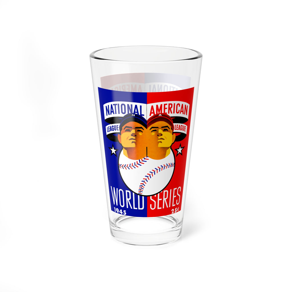 1945 World Series Baseball Mixing Glass — 16oz National & American League
