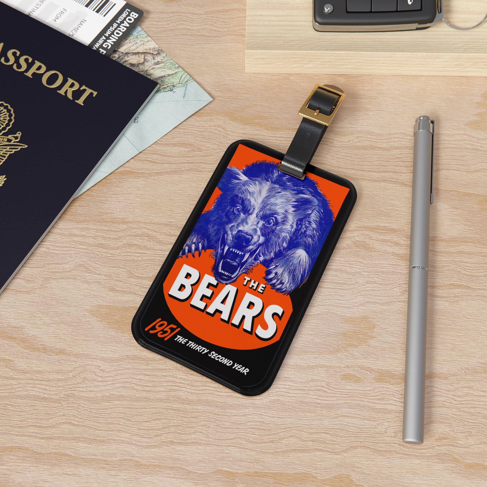 1951 Chicago Bears Football Luggage Tag | Vintage Football