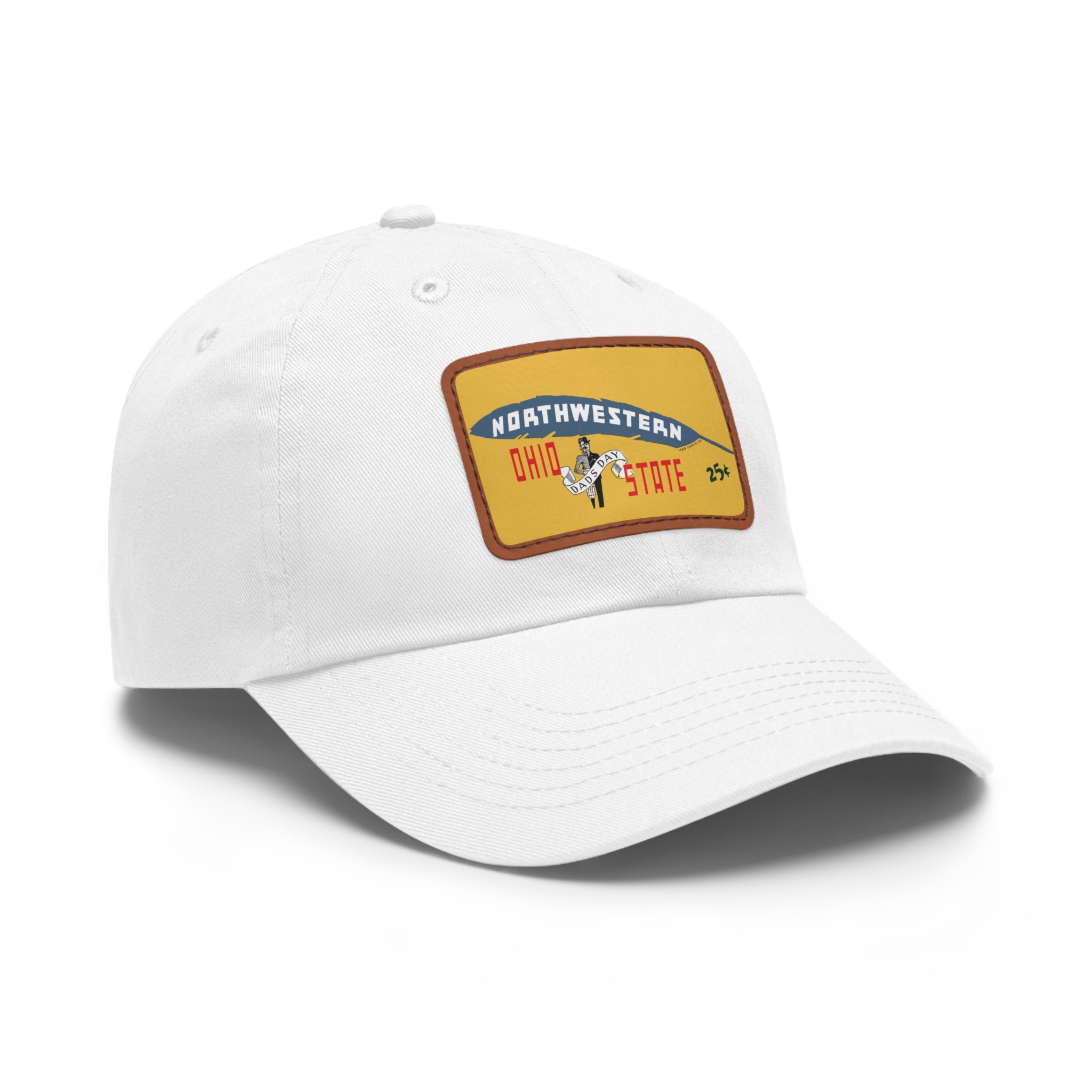 1937 Vintage Northeastern - Ohio State Football - Dad Hat with Leather Patch (Rectangle)