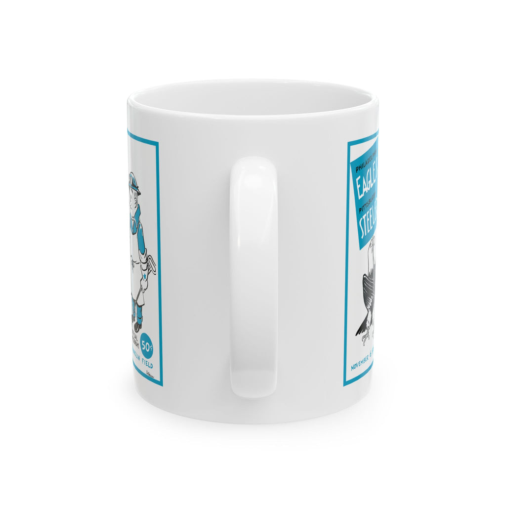 Retro Ceramic Mug, Vintage 1960 Football Eagles-Steelers Fan Cup, Sports Memorabilia Gift, Collectible Coffee Mug, 11oz 15oz