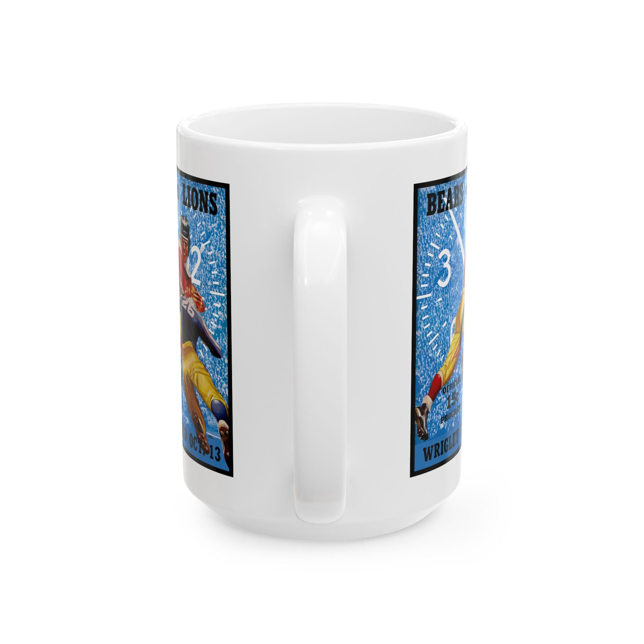 Football Ceramic Mug, 1940 Chicago Bears Detroit Lions Cup for Football Fans, Sports Enthusiasts, Father's Day Gift, Birthday Present