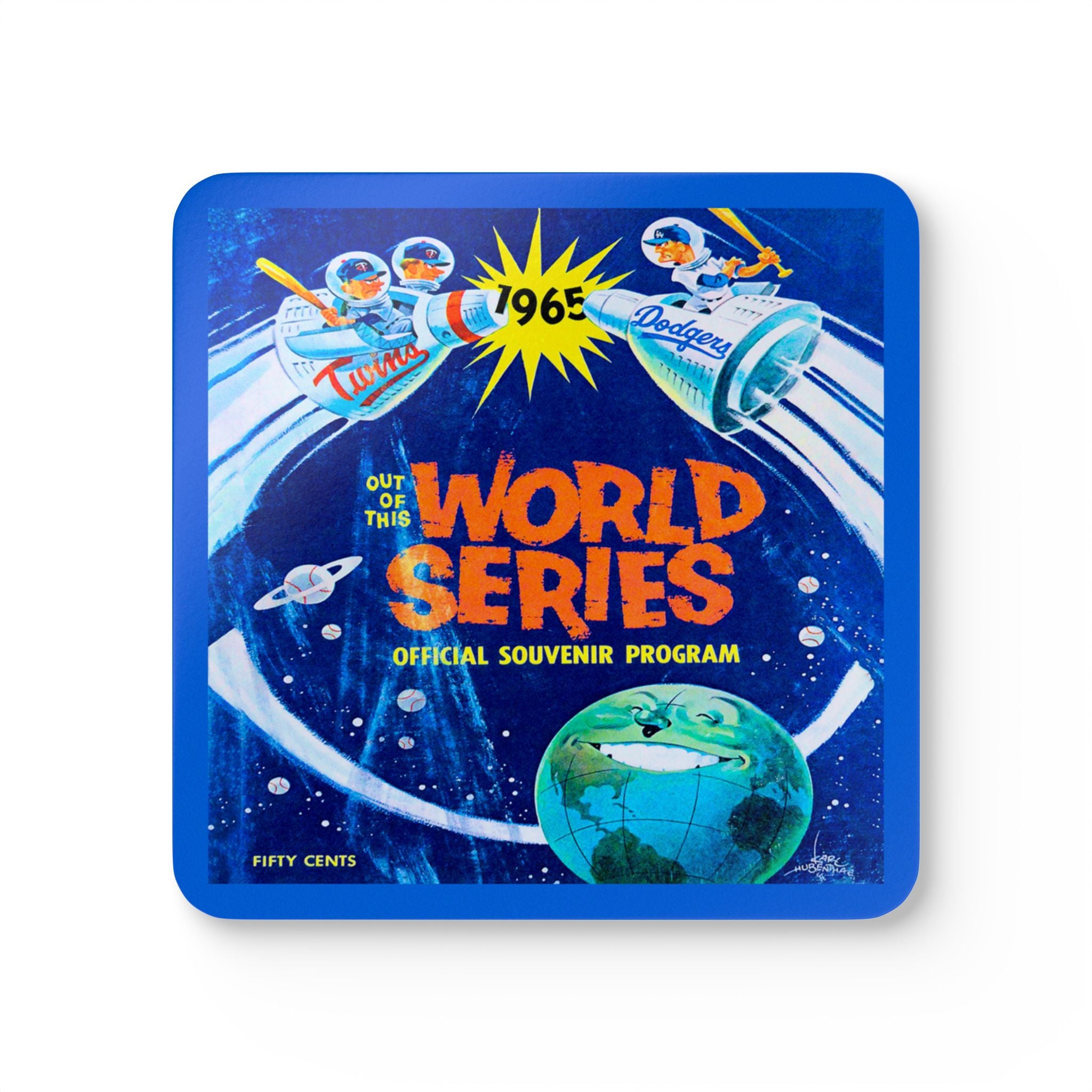Baseball World Series Coaster Dodgers Twins Memorabilia, Sports Coaster, Sports Fan Gift, Baseball Collectibles, Kitchen Decor, Coaster Set
