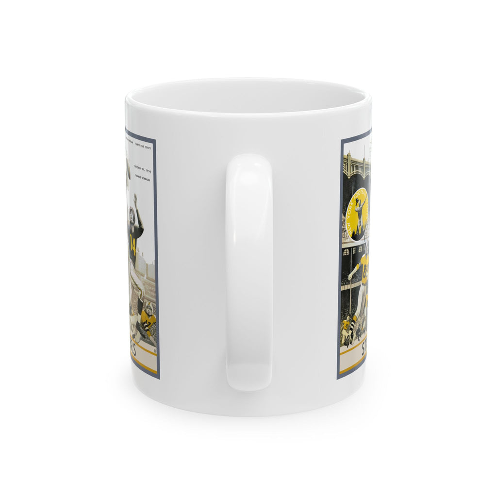 1956 Football New York Giants Steelers Program Cover - Ceramic Mug, 11oz, 15oz