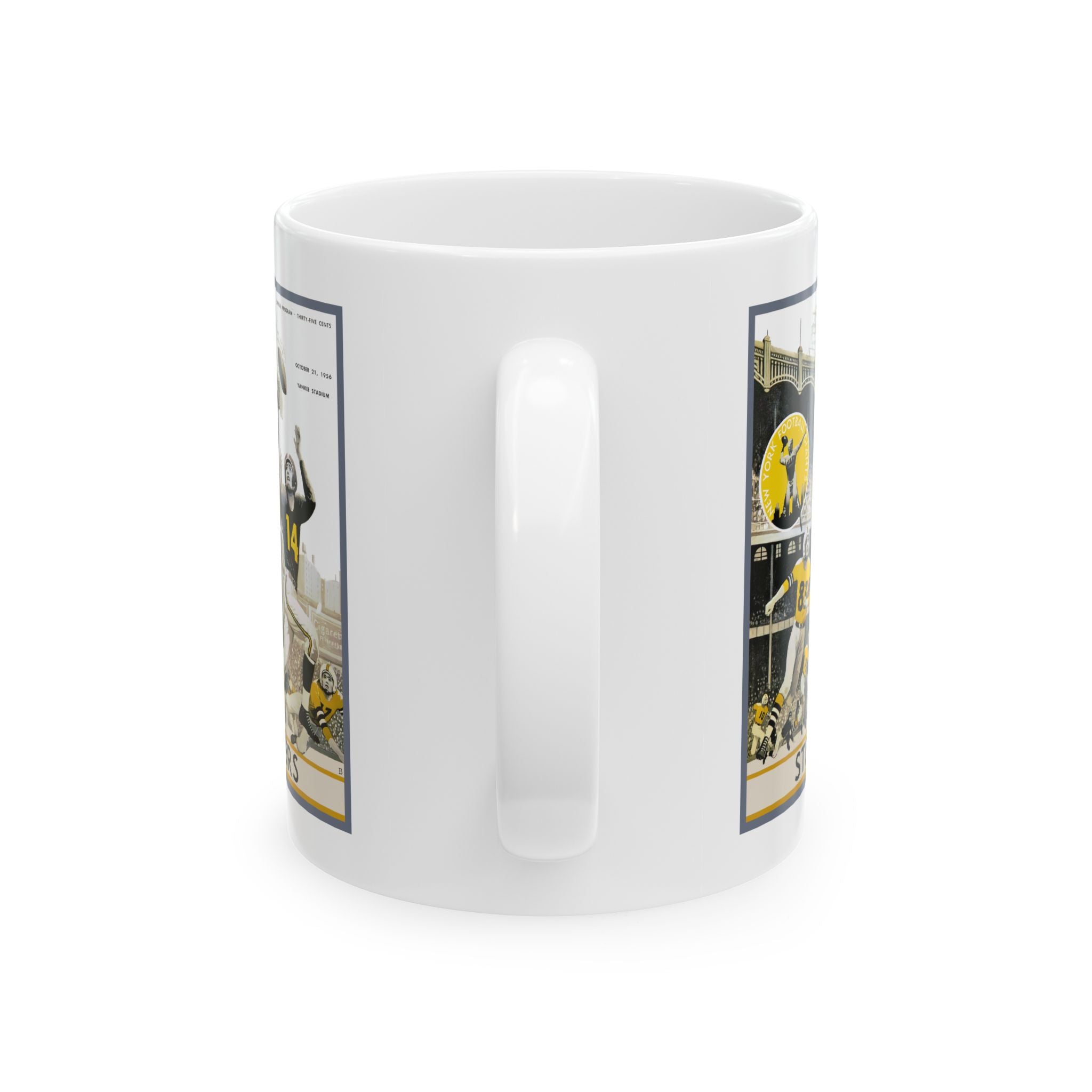 1956 Football New York Giants Steelers Program Cover - Ceramic Mug, 11oz, 15oz