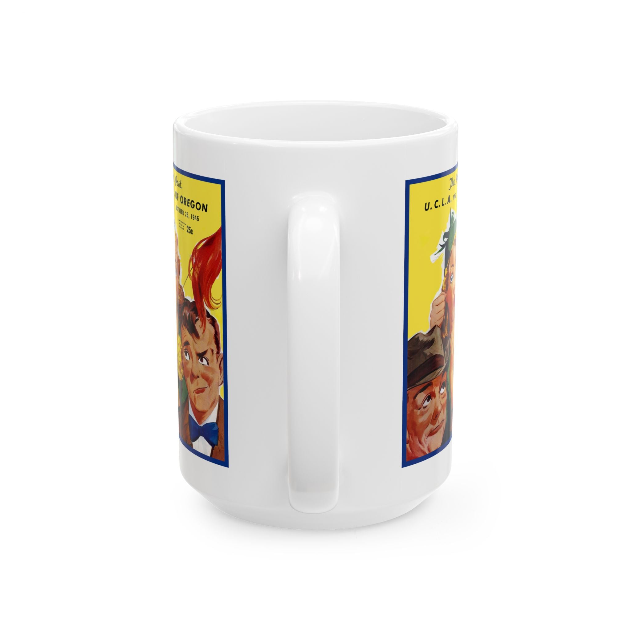 1945 Football Oregon vs UCLA Mug | Vintage College Football Ceramic Mug 11oz and 15oz
