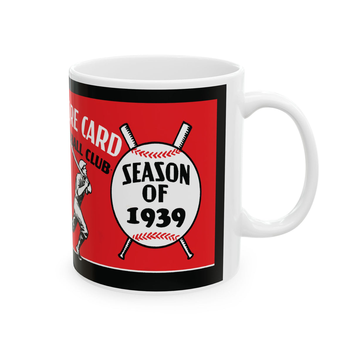 1939 Baseball Scorecard Pacific Coast League Ceramic Mug – Portland Baseball Club Vintage Design (11oz & 15oz)