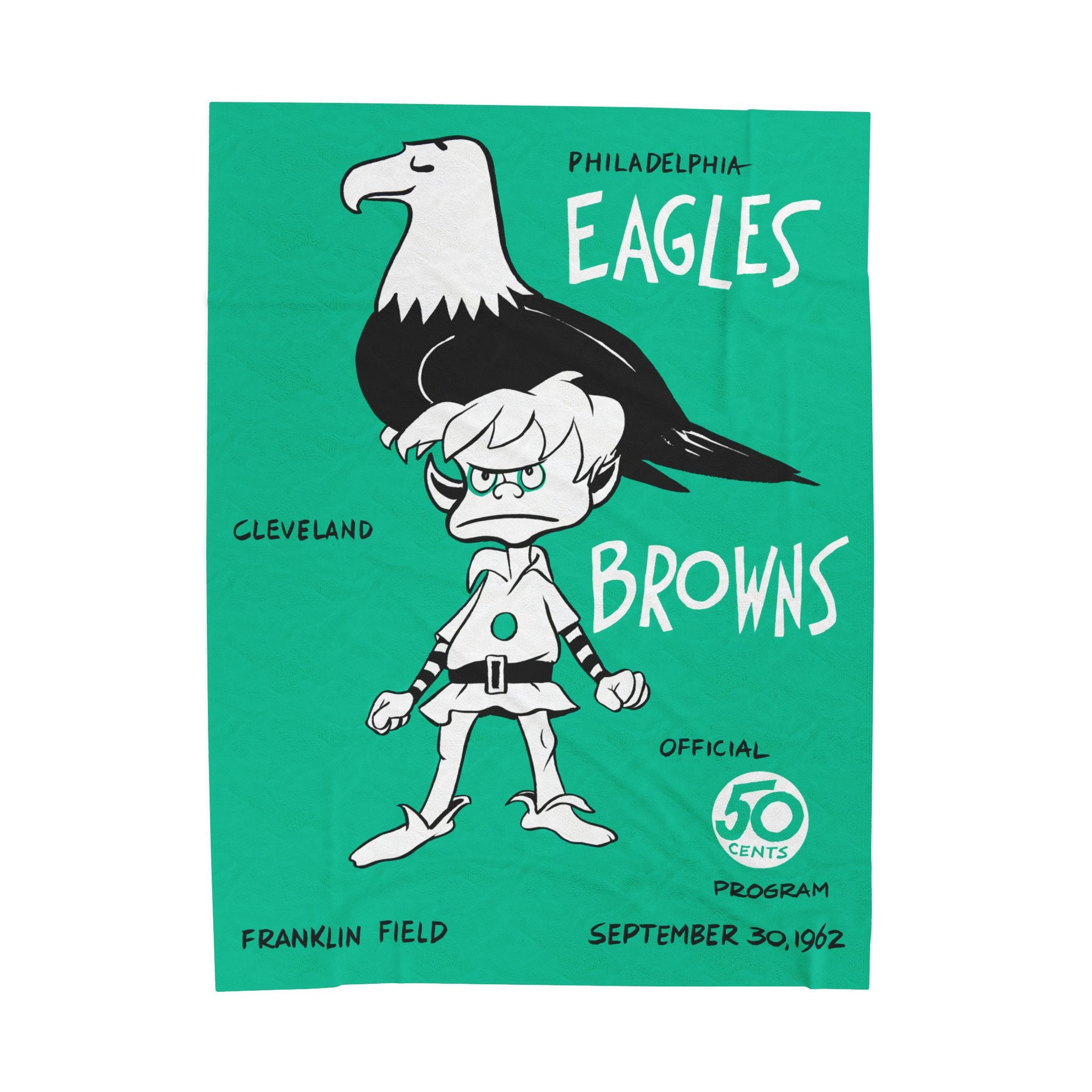 Throw Blanket-1962 Philadelphia Eagles Football Cleveland Browns Fan Gift, Football Sports Decor, Home Decor, Game Day Blanket,Football Gift