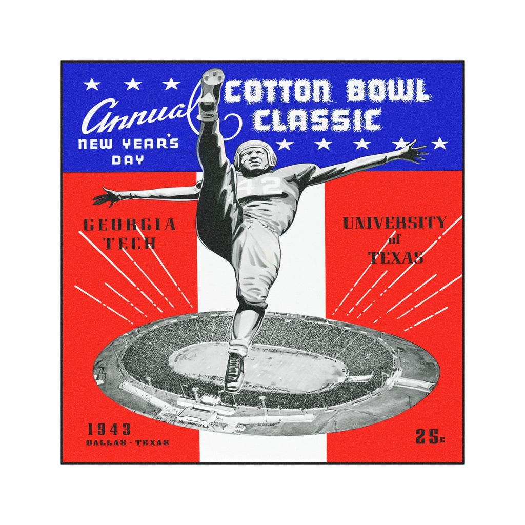 1943 Cotton Bowl Football Car Magnet — Texas vs. Georgia Tech