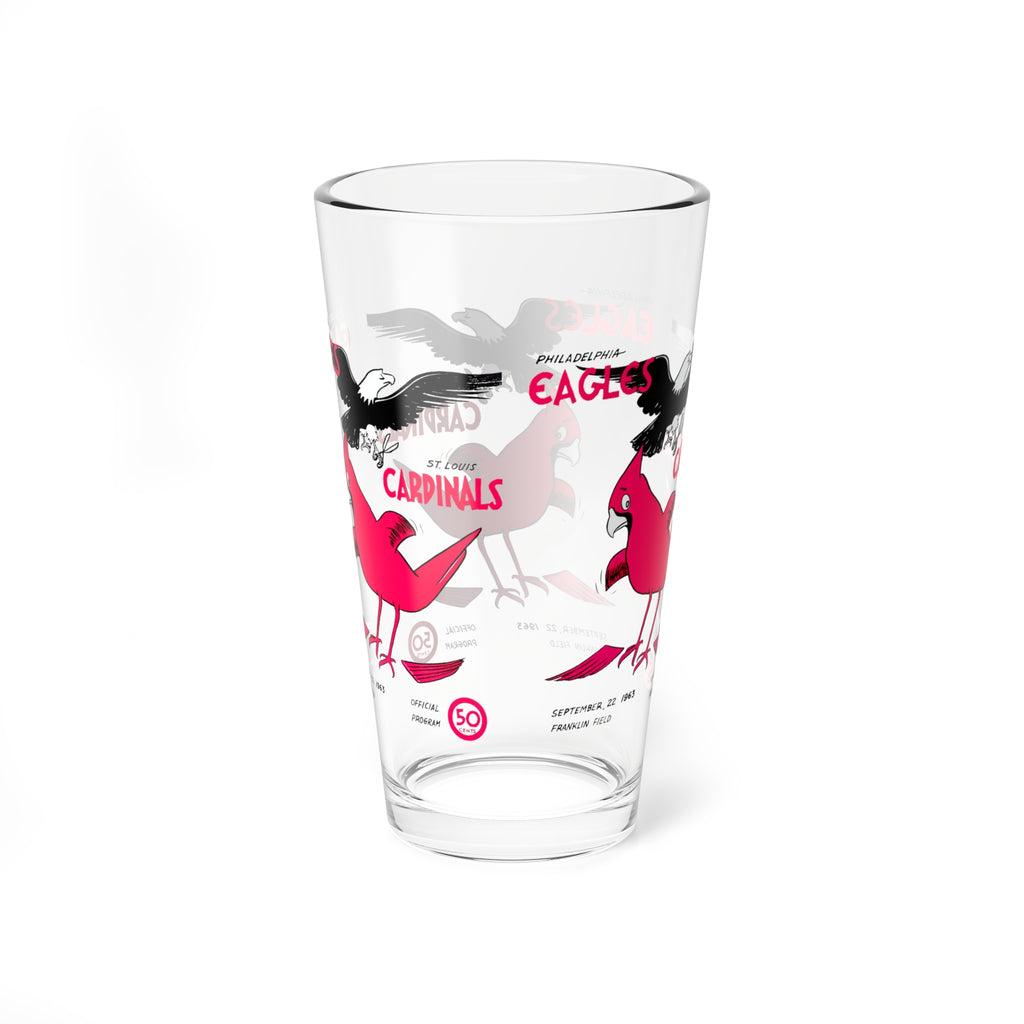 1963 Vintage St Louis Cardinals - Philadelphia Eagles Football Program Cover -  Pint Glass, 16oz