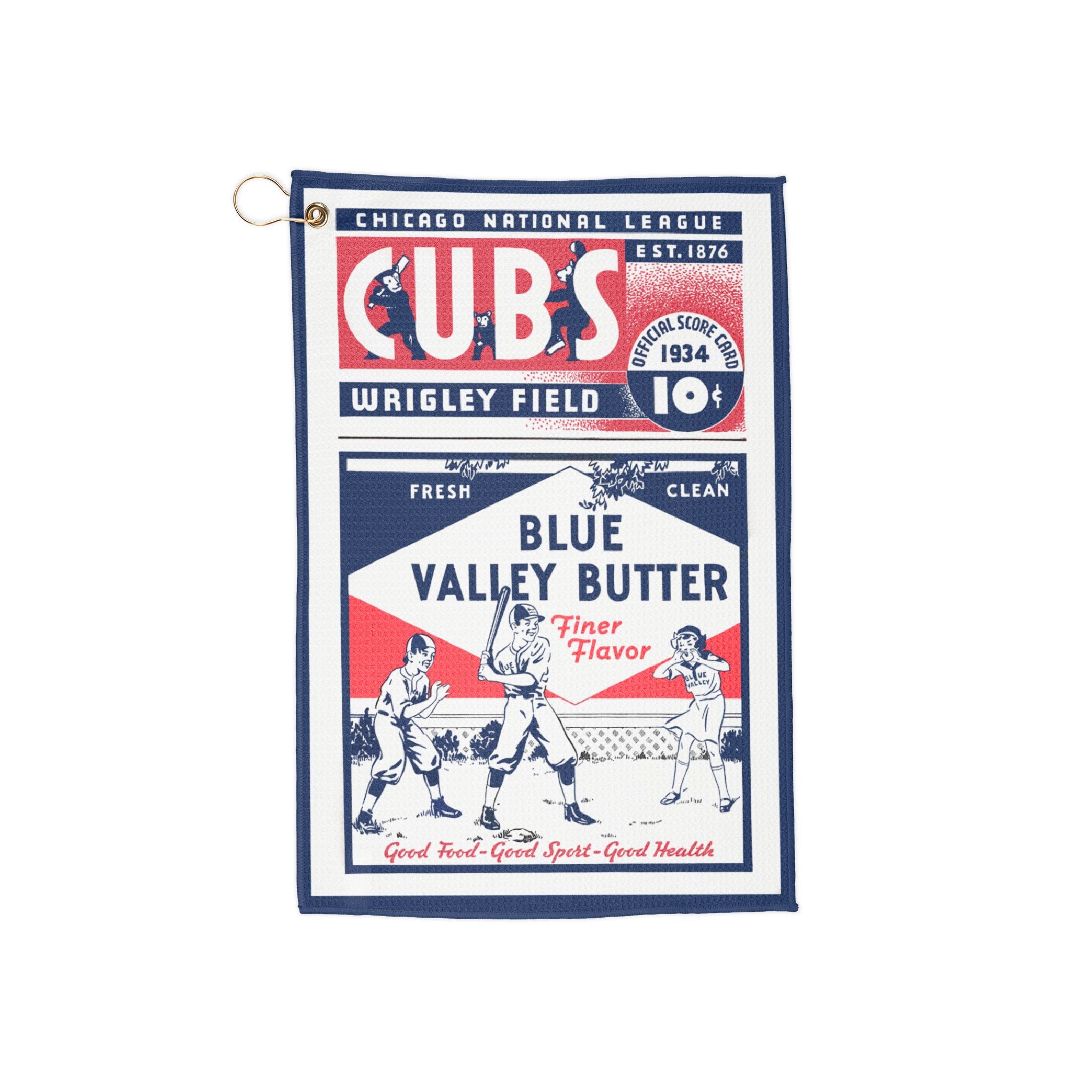 Vintage 1934 Baseball Chicago Cubs Golf Towels - Sports Fan Gift, Chicago Cubs Memorabilia, Golf Accessories, Sports Towel, Golf Gift