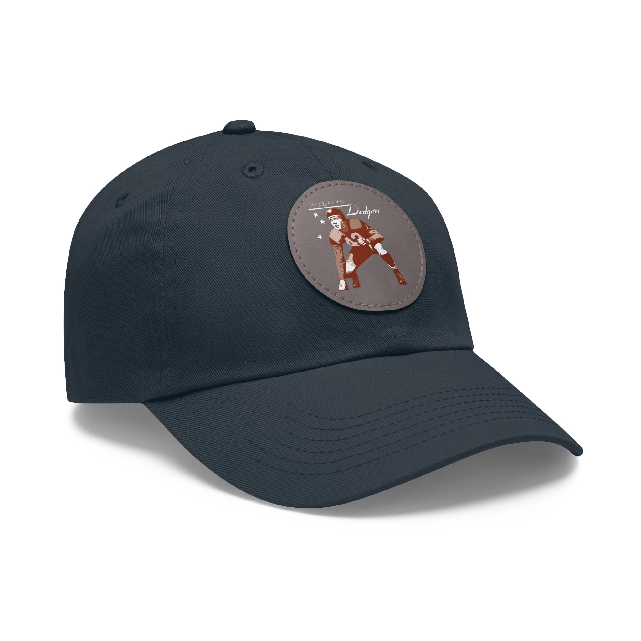 1943 Brooklyn Dodgers Football - Dad Hat with Leather Patch (Round)