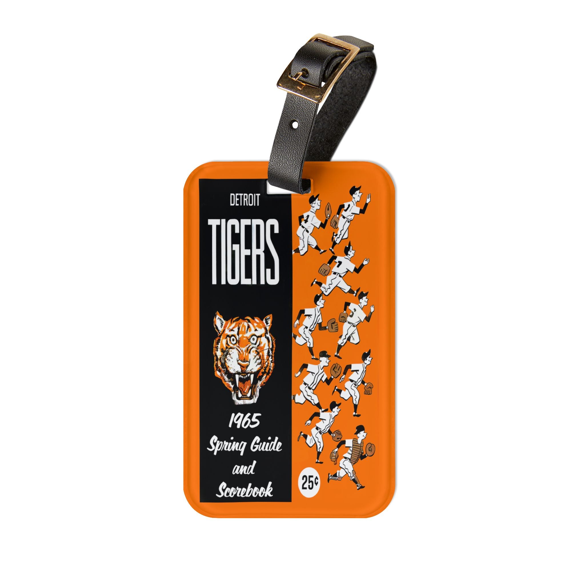 1965 Baseball Spring Training Detroit Luggage Tag | Vintage Sports Travel ID
