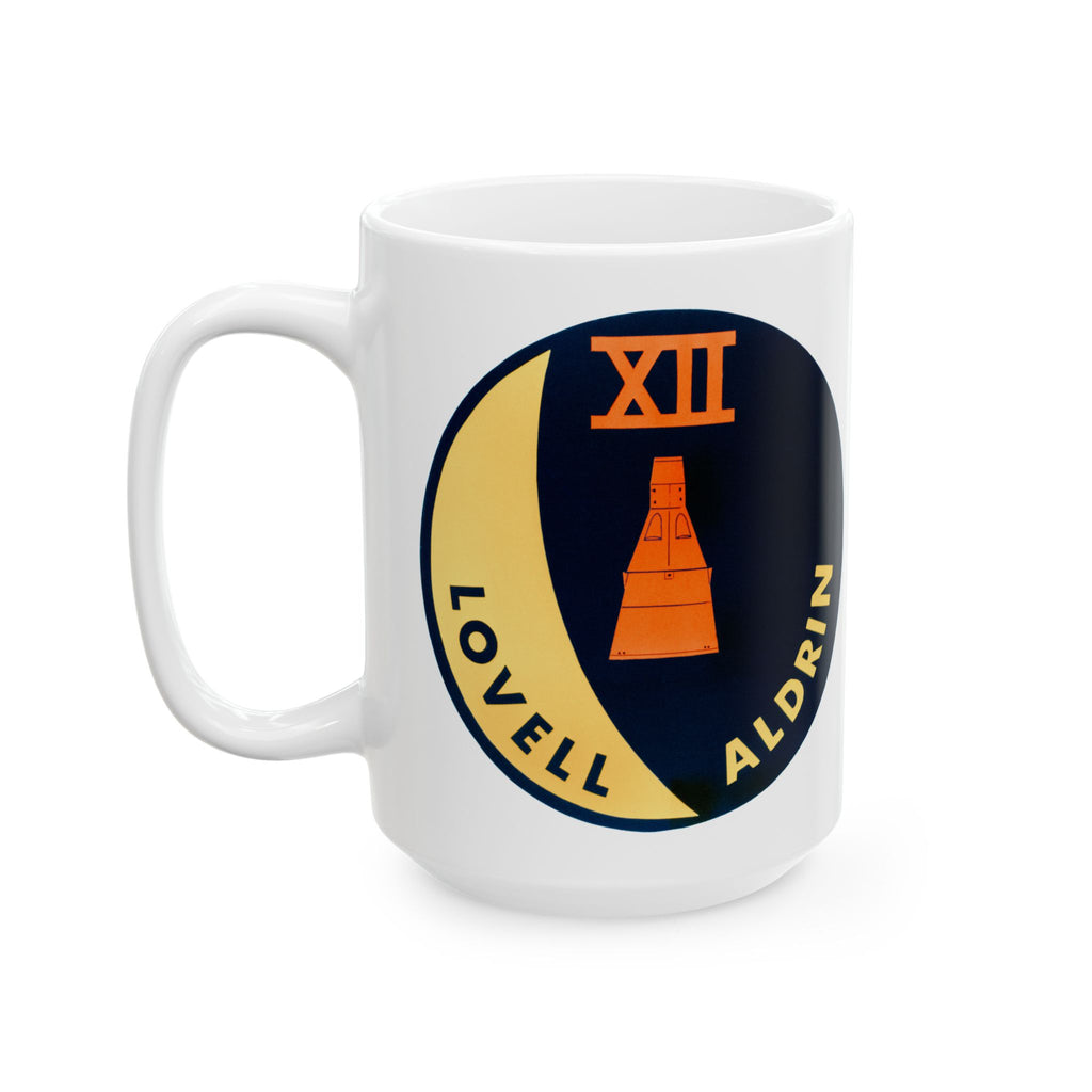 NASA Gemini 12 Flight Patch Ceramic Mug, Space Exploration Coffee Cup, Astronaut Gift, 11oz 15oz Tea Mug, Science Lover Gift, Rocket Ship