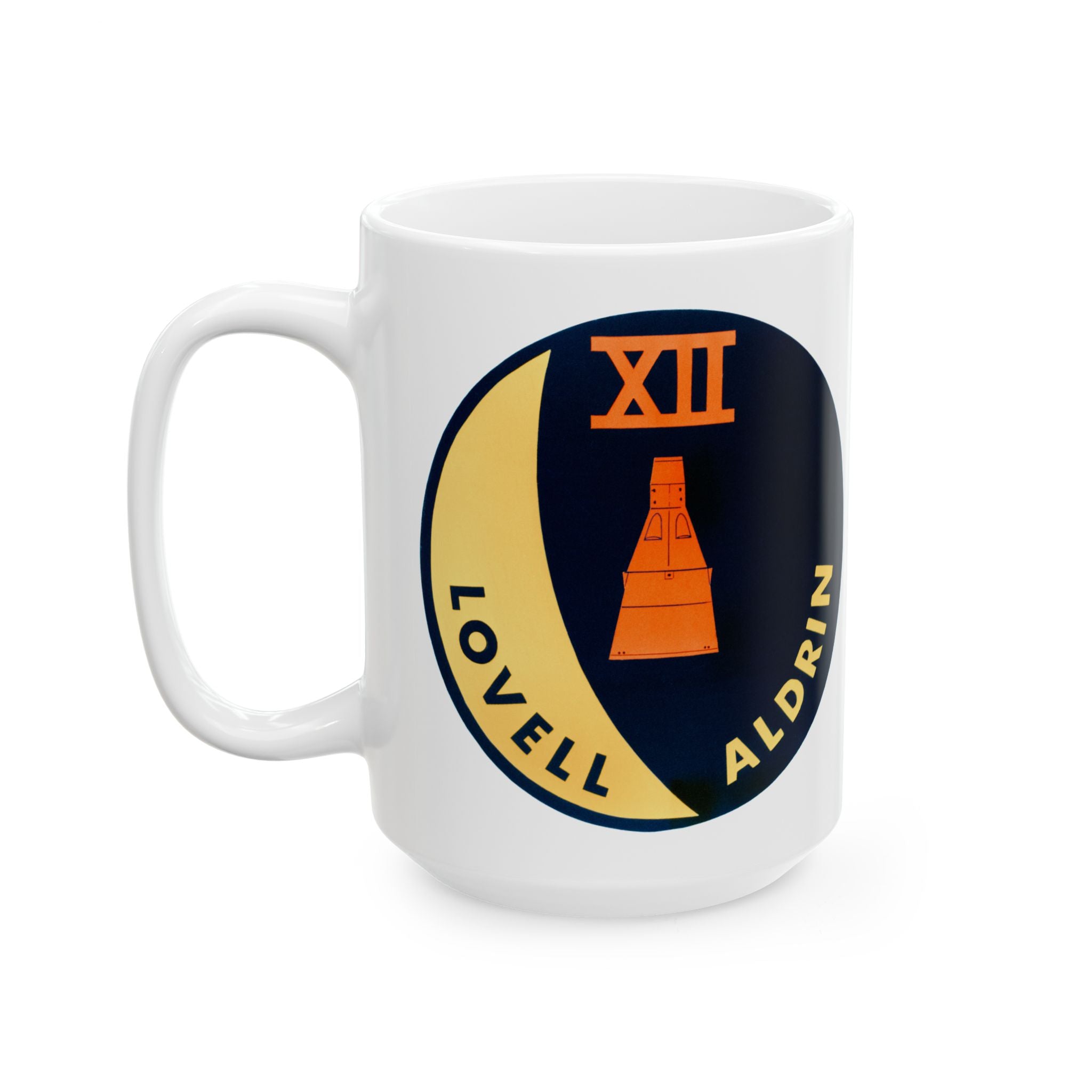 NASA Gemini 12 Flight Patch Ceramic Mug, Space Exploration Coffee Cup, Astronaut Gift, 11oz 15oz Tea Mug, Science Lover Gift, Rocket Ship