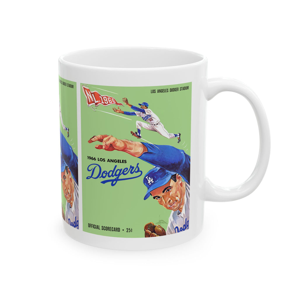 1966 Vintage Los Angeles Dodgers Program Cover - Ceramic Mug, 11oz