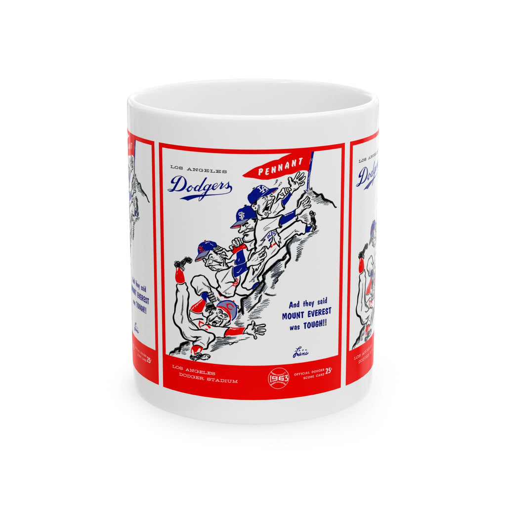 1963 Baseball Dodgers Vintage Baseball Poster Ceramic Mug (11oz & 15oz)