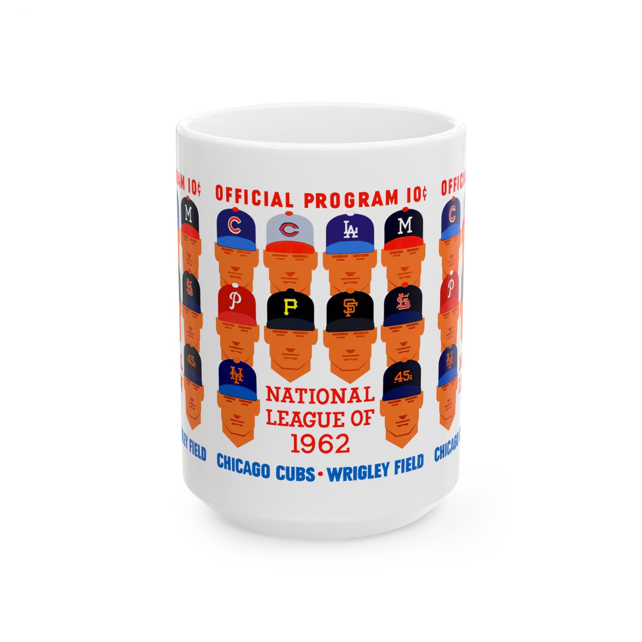 Ceramic Mug - 1962 Vintage Cubs Baseball Program - National League, Coffee Cup, Tea Mug, Sports Fan Gift, Baseball Memorabilia, Home Office