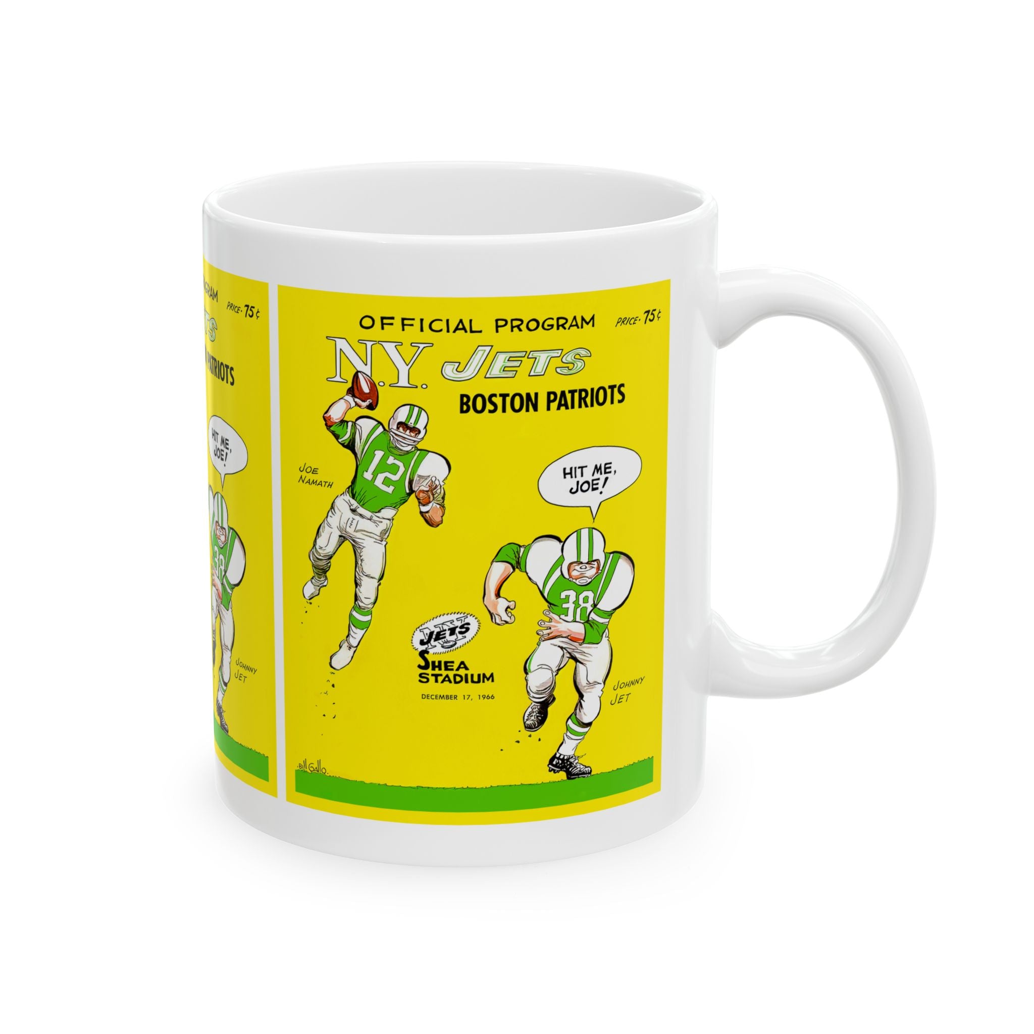 Ceramic Mug, 1966 Football New York Jets Boston Patriots, Gift for Football Fans, Sports Fan Mug, Coffee Cup, Tea Mug, Football Lover Gift,