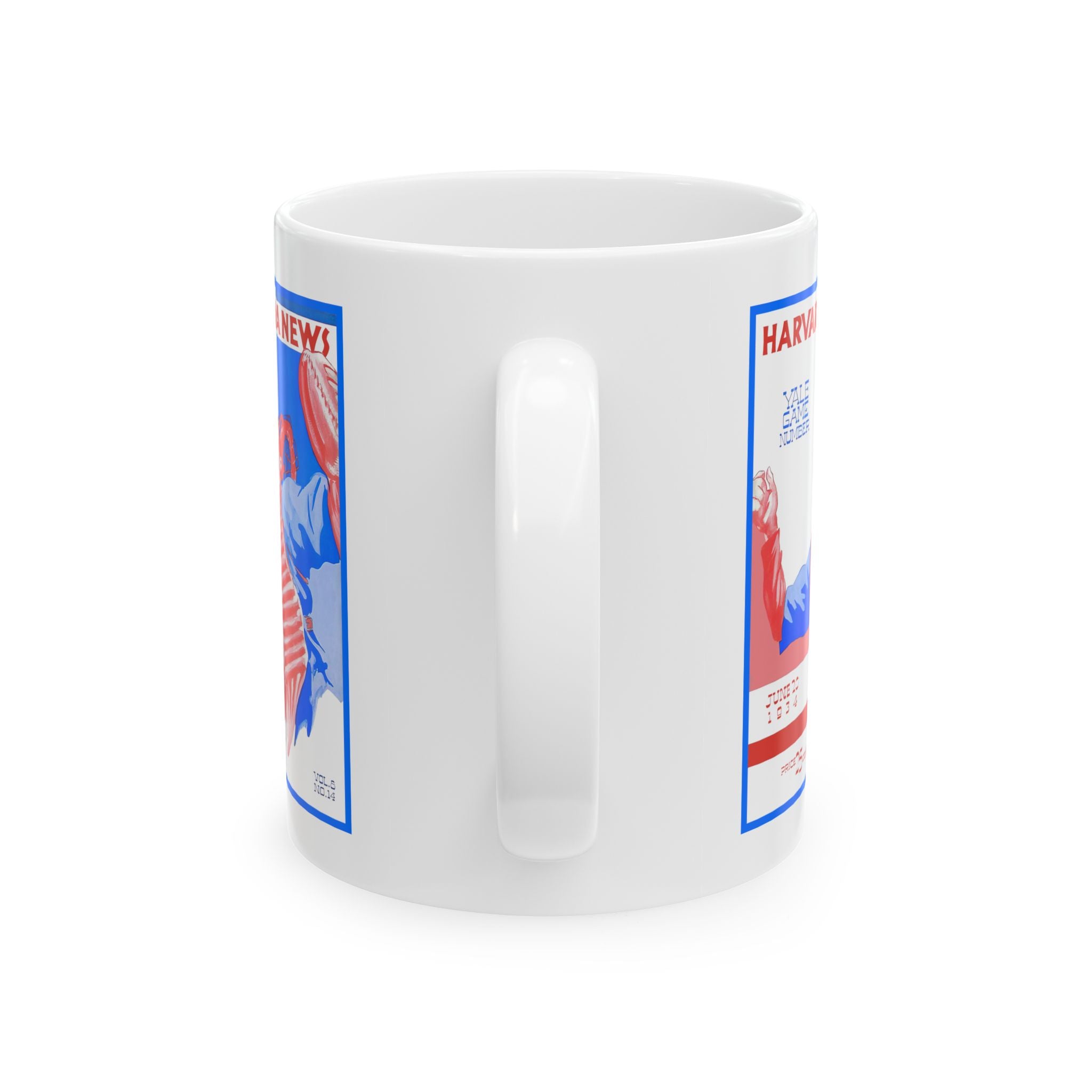 Vintage Baseball Ceramic Mug, 1934 Yale-Harvard Game, Sports Fan Gift, Coffee Cup, Tea Mug, Baseball Lover Gift, Sports Memorabilia