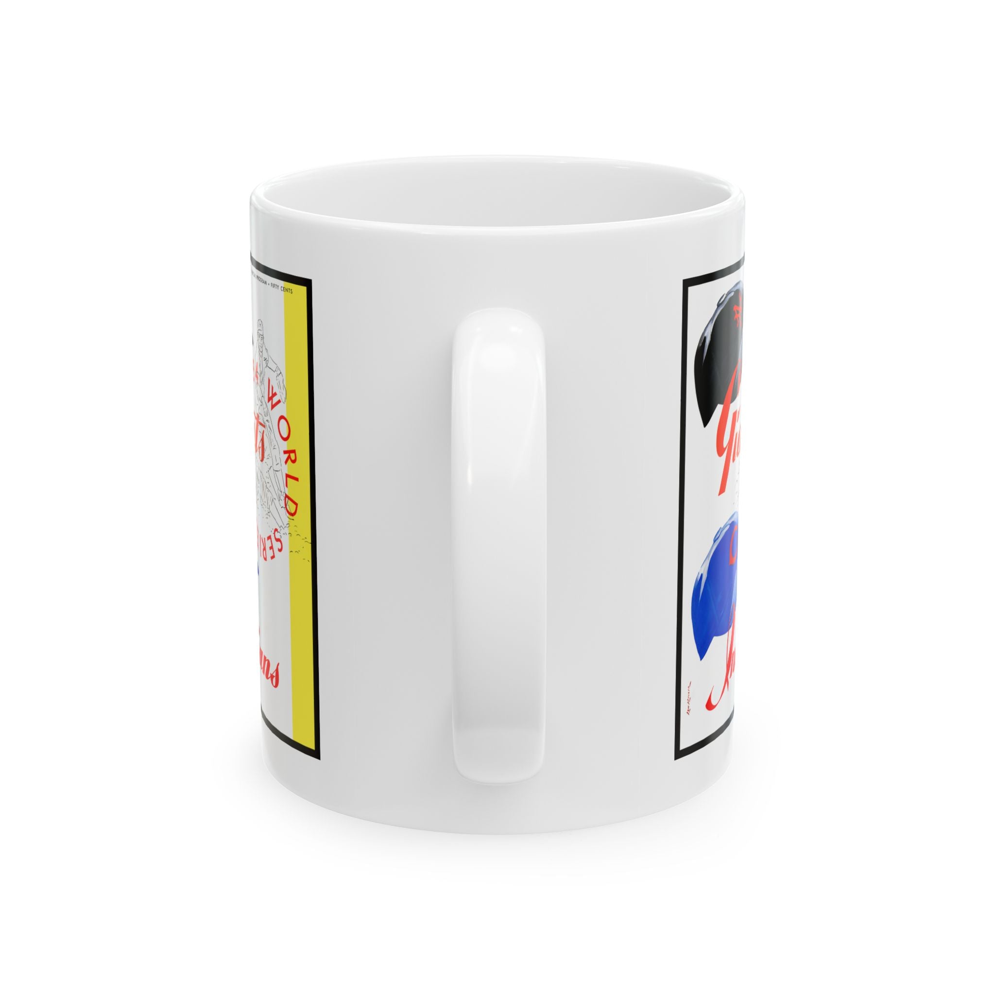 Baseball World Series Ceramic Mug, 1954 New York Giants-Cleveland, Sports Fan Gift, Collectible Cup, Vintage Baseball Memorabilia, Coffee
