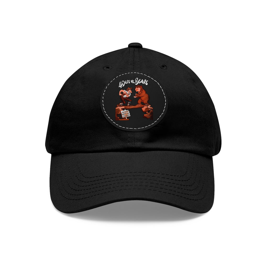 1955 Vintage Chicago Bears - San Francisco 49ers Football Program Cover - Dad Hat with Leather Patch (Round)
