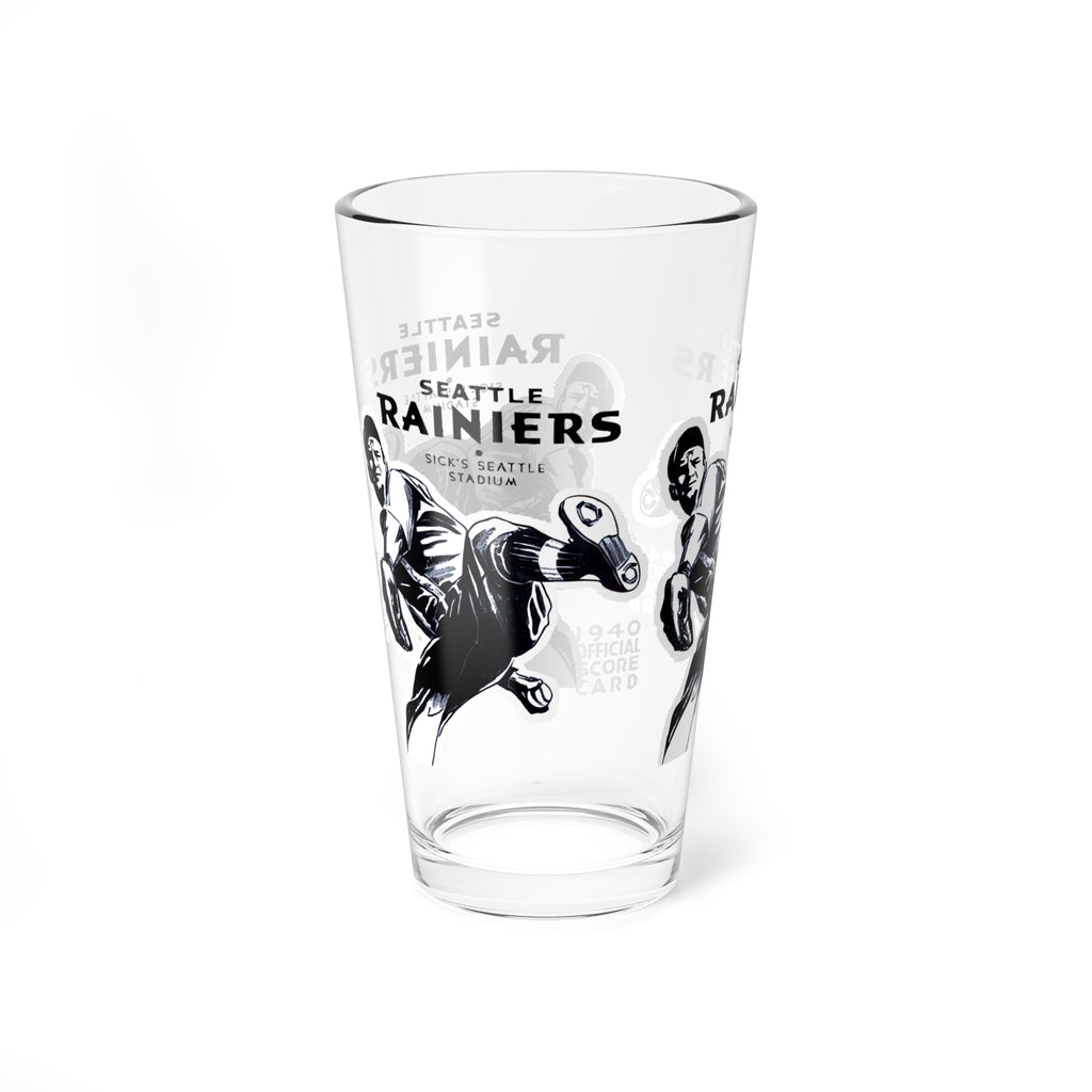 1950 Seattle Rainiers Baseball Scorebook Cover -  Pint Glass, 16oz