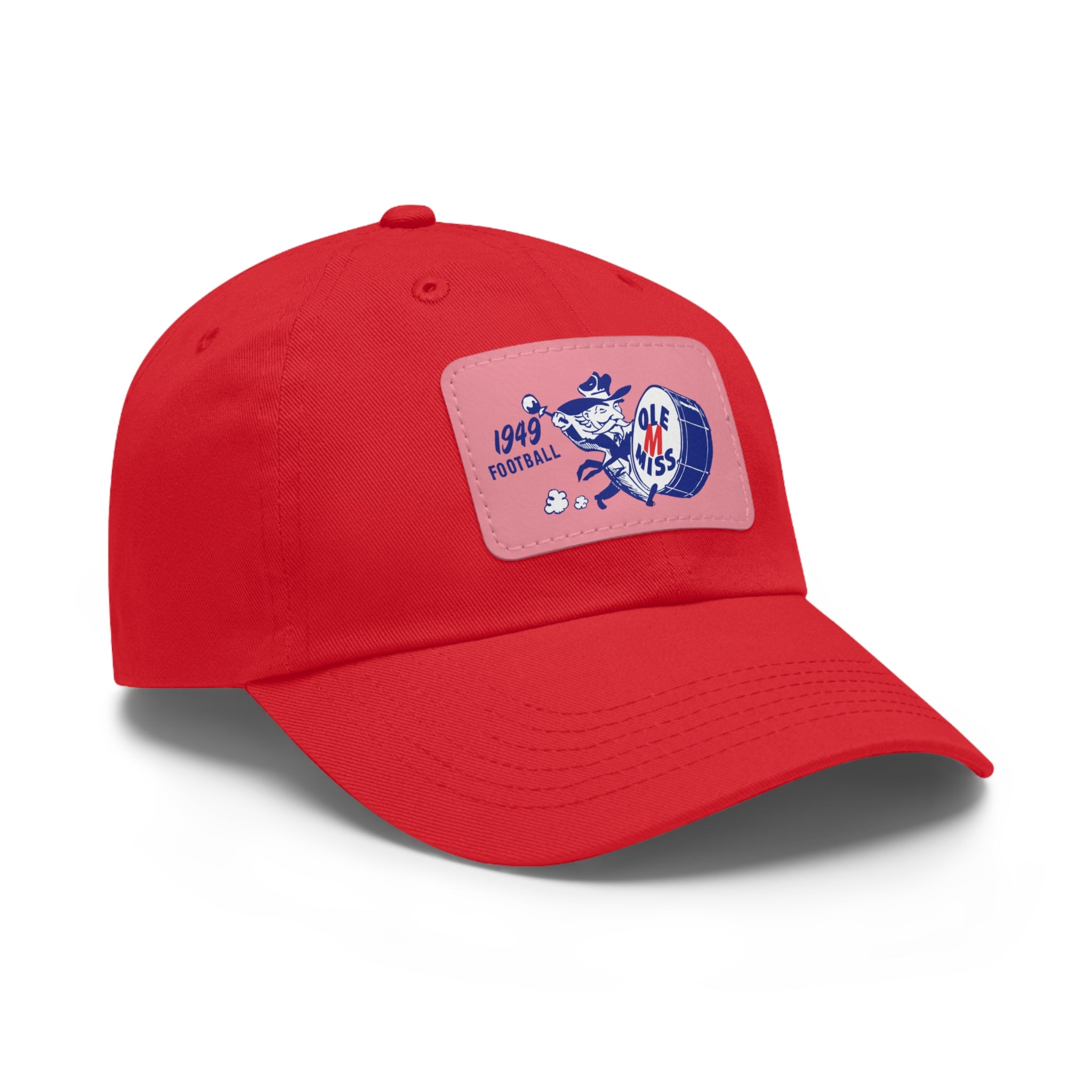 1949 Ole Miss Football - Dad Hat with Leather Patch (Rectangle)