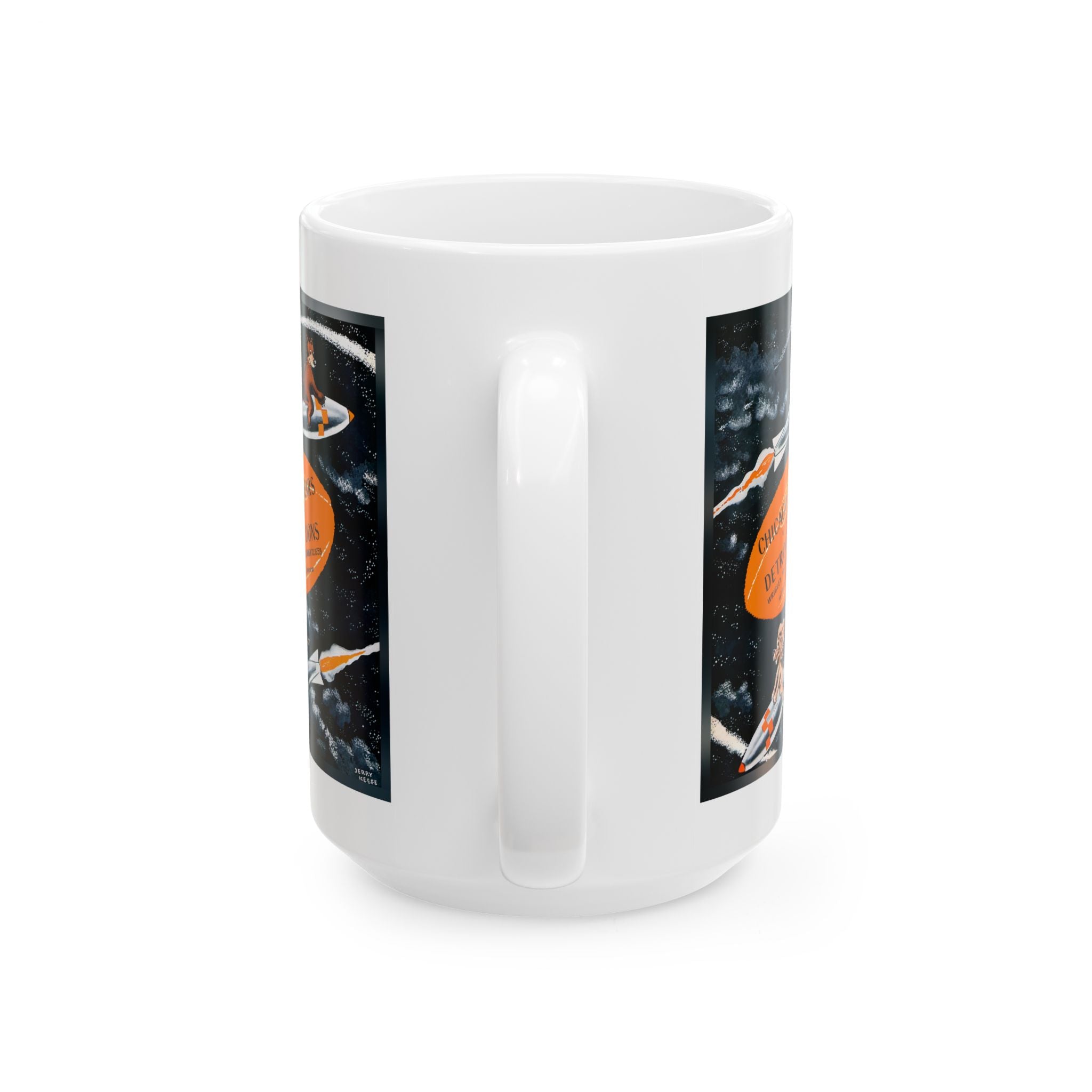 Football Ceramic Mug, 1959 Detroit Lions Chicago Bears, Sports Fan Gift, 11oz, 15oz, Football Team Memorabilia, Coffee Cup