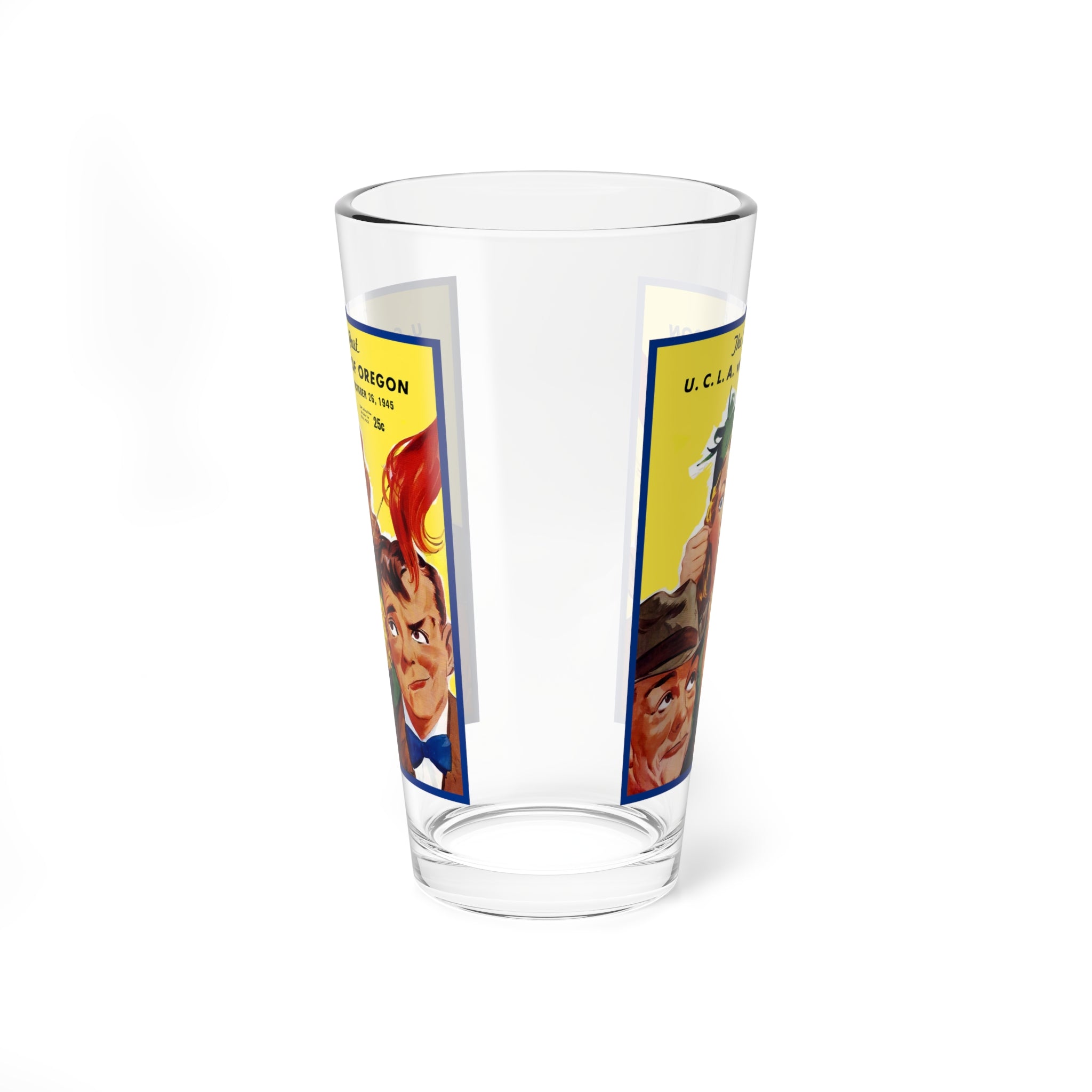 1945 Football Oregon UCLA Mixing Glass | Vintage Football 16oz